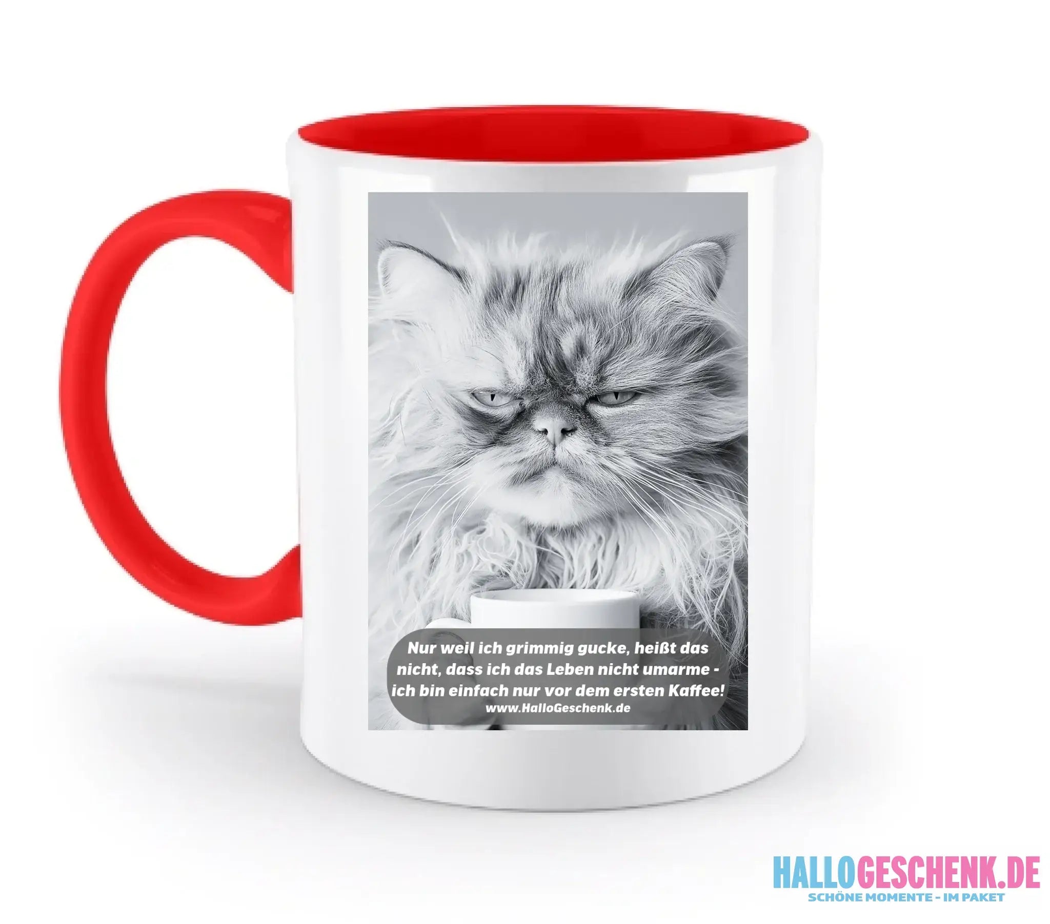 Sprüche von HalloGeschenk.de • zweifarbige Tasse spülmaschinenfest