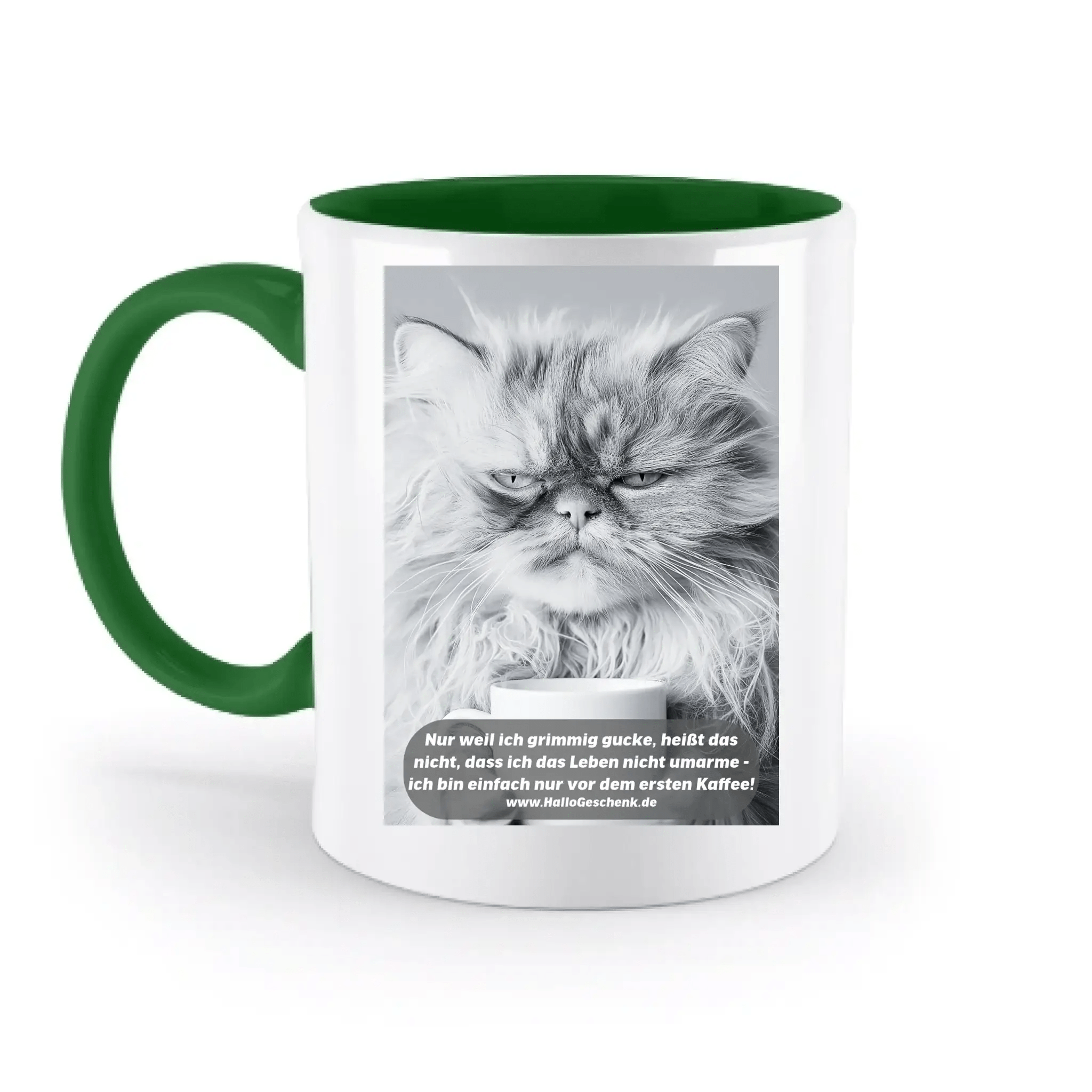 Sprüche von HalloGeschenk.de • zweifarbige Tasse spülmaschinenfest