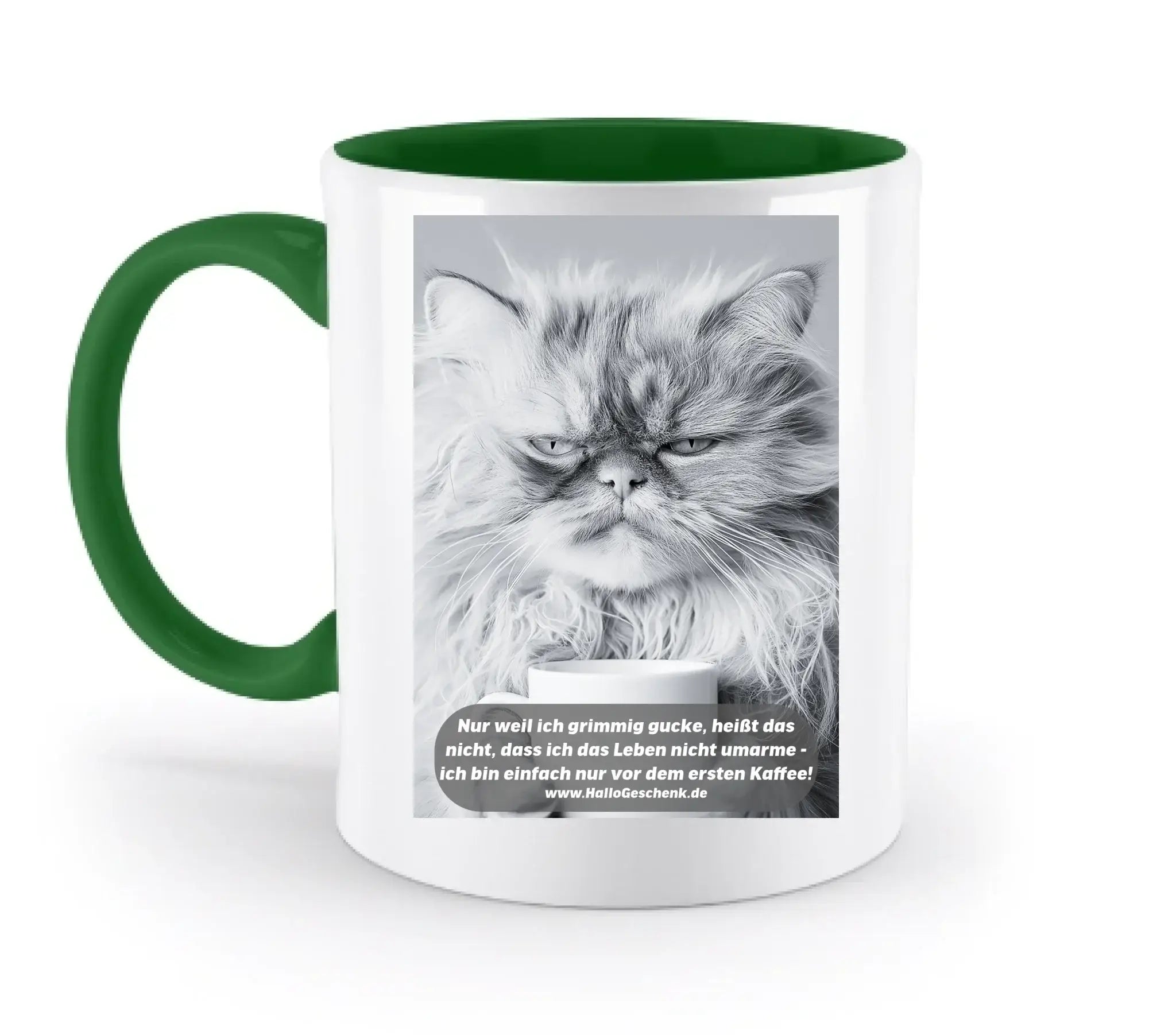 Sprüche von HalloGeschenk.de • zweifarbige Tasse spülmaschinenfest