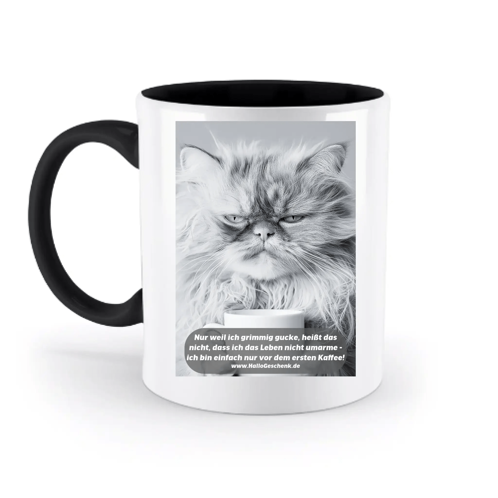 Sprüche von HalloGeschenk.de • zweifarbige Tasse spülmaschinenfest