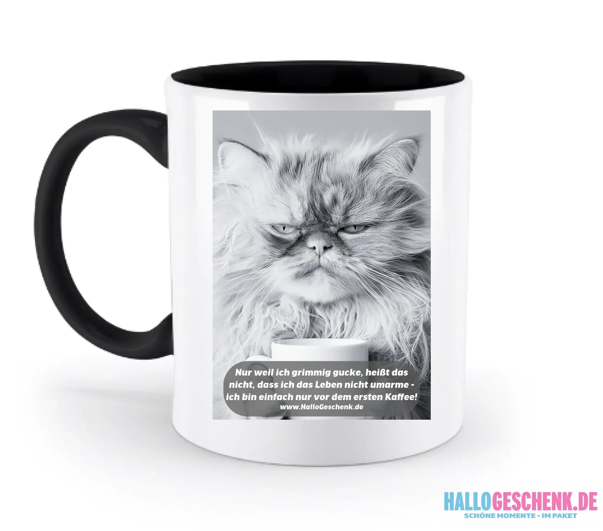 Sprüche von HalloGeschenk.de • zweifarbige Tasse spülmaschinenfest