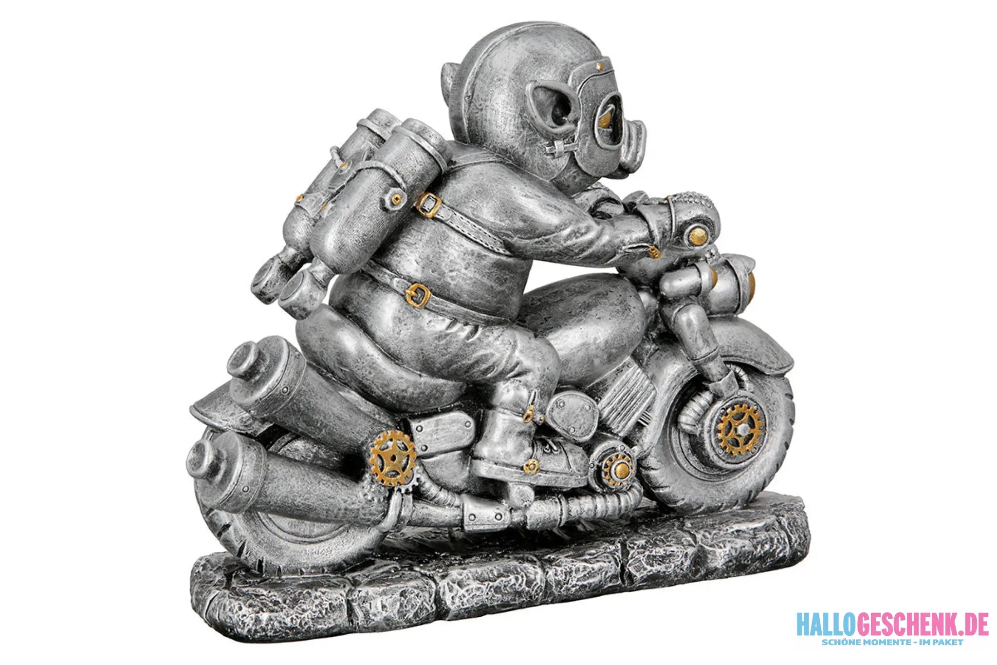 Steampunk: Figur Schwein „Motor-Pig“ • Kunstharz • 21×23×7 cm • Gilde - Steampunk