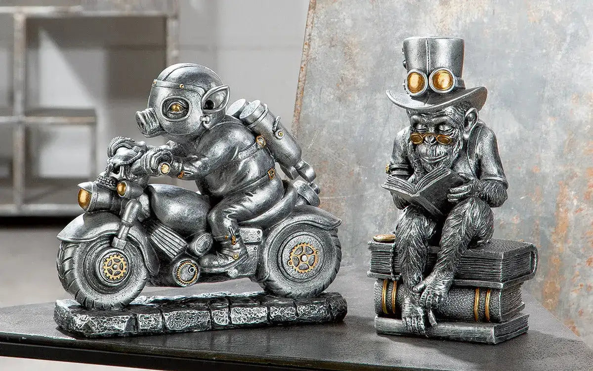 Steampunk: Figur Schwein „Motor-Pig“ • Kunstharz • 21×23×7 cm • Gilde - Steampunk