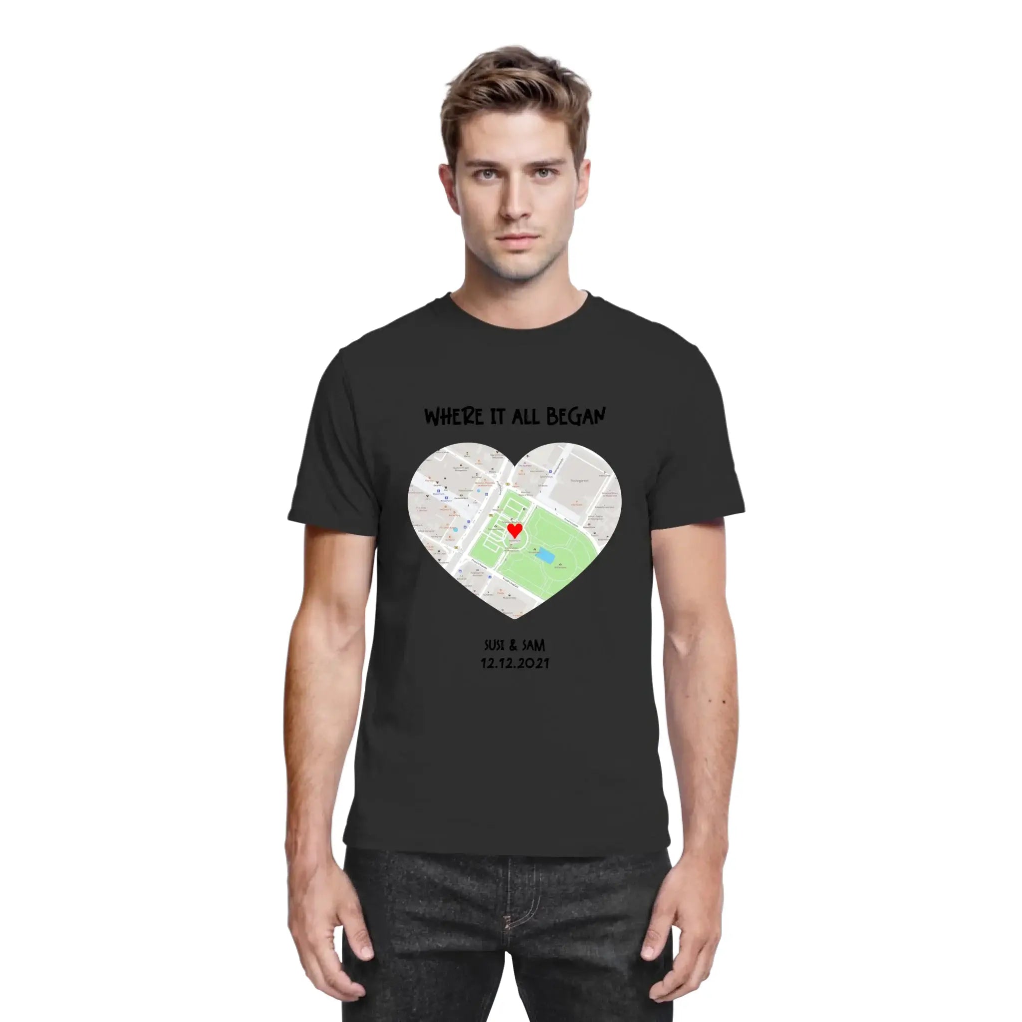 Straßenkarte Herz • mehrere Artikel • ’Statement-Collection’ • Wunschtext • Mein Motiv - personalisierbare Motive