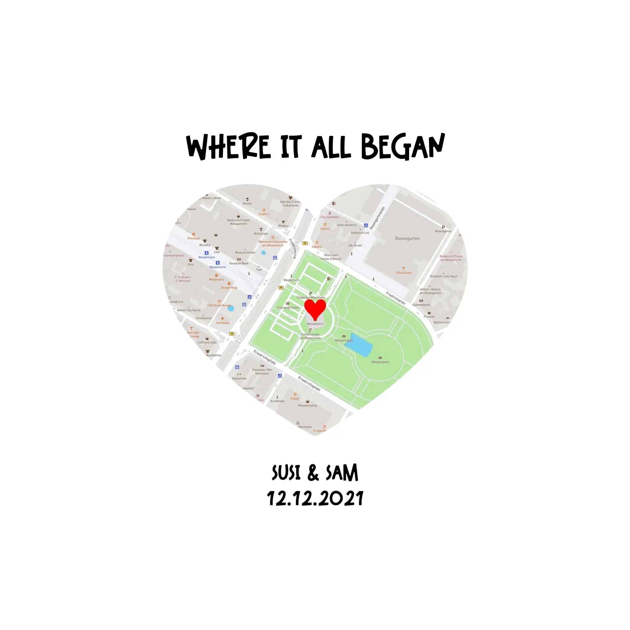 Straßenkarte Viereck • mehrere Artikel • ’Statement-Collection’ • Wunschtext • Mein Motiv - Motiv-Schreibtischunterlage