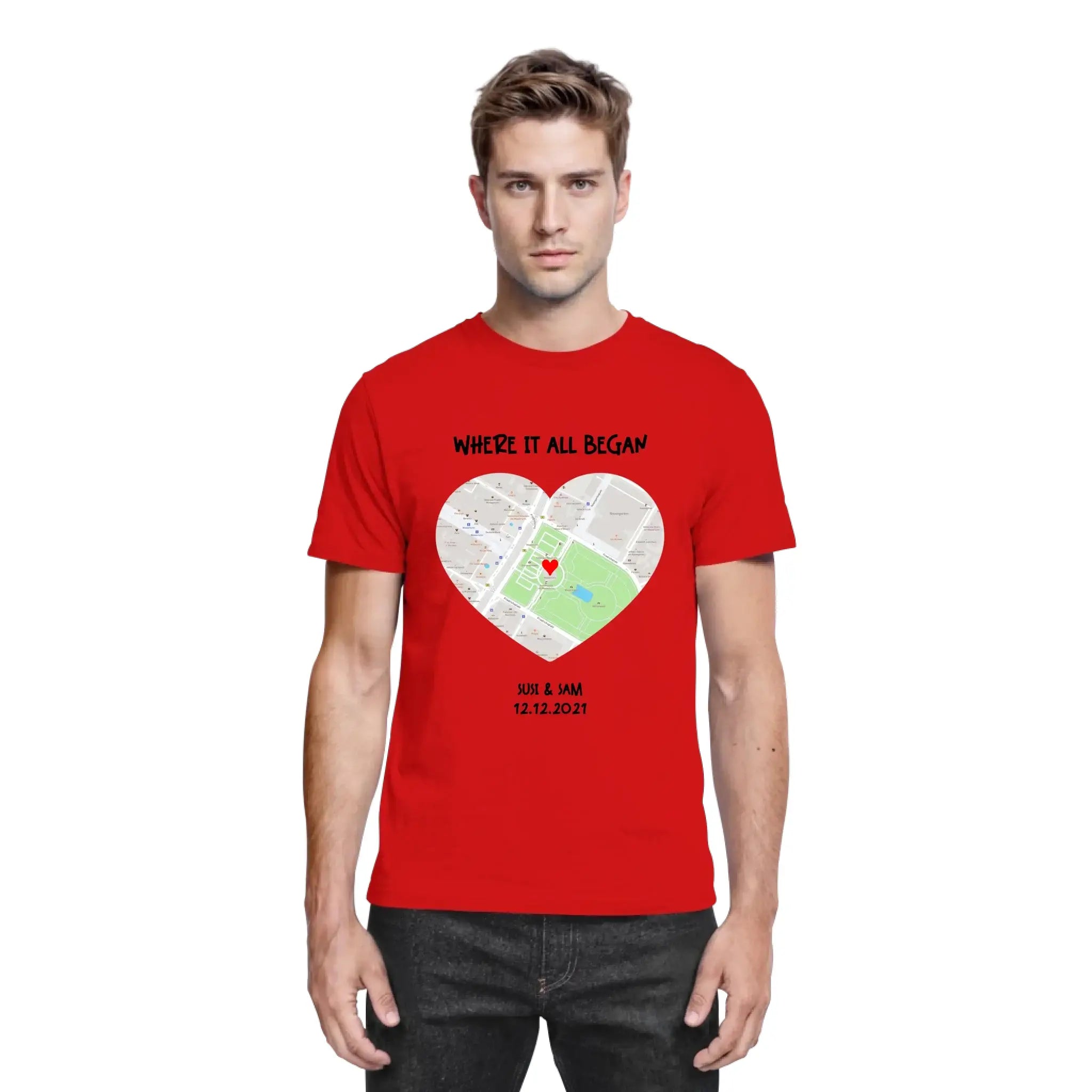 Straßenkarte Viereck • mehrere Artikel • ’Statement-Collection’ • Wunschtext • Mein Motiv - personalisierbare Motive