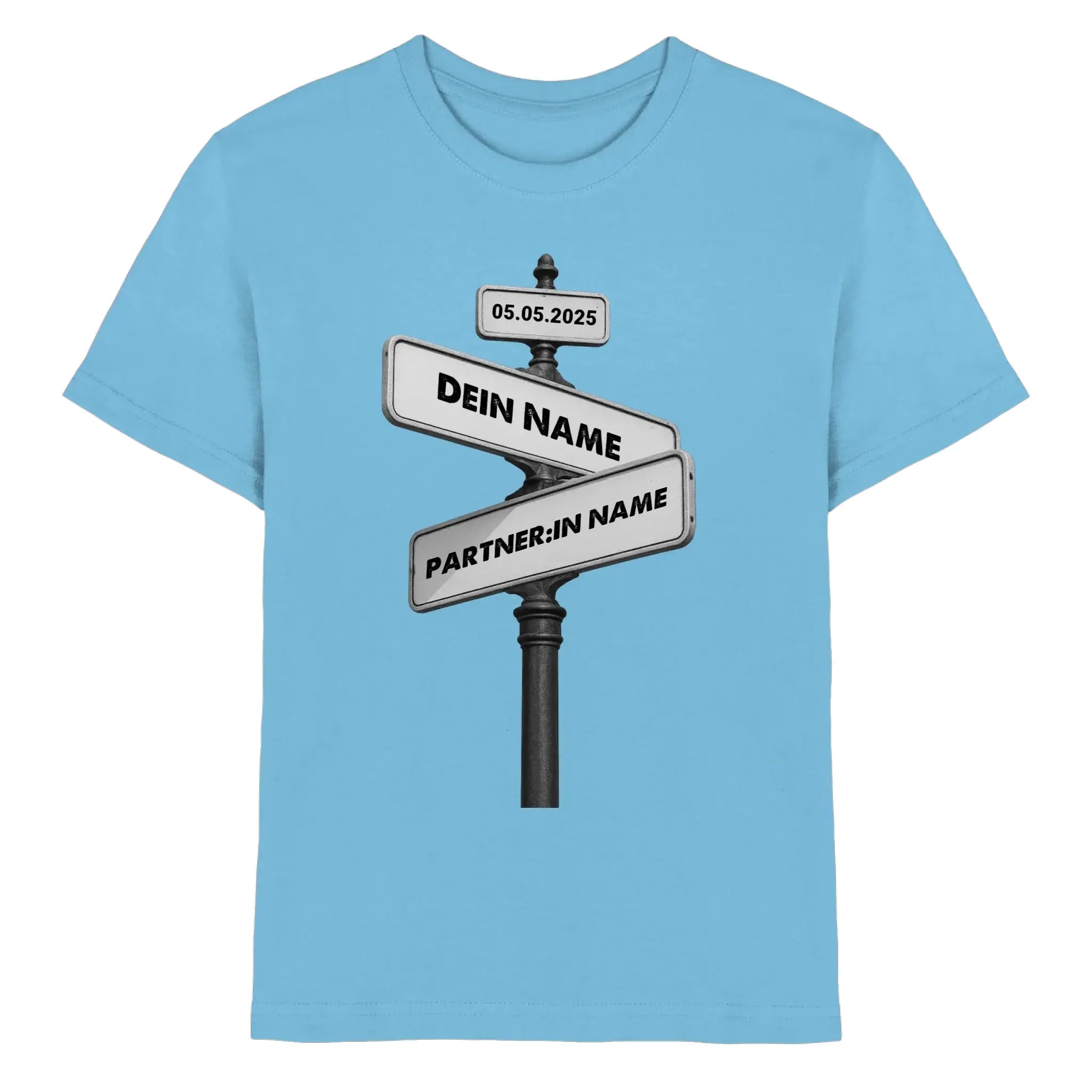 Straßenschild Wegweiser • mehrere Artikel • ’Statement-Collection’ • Wunschtext • Mein Motiv - Premium Kinder T-Shirt
