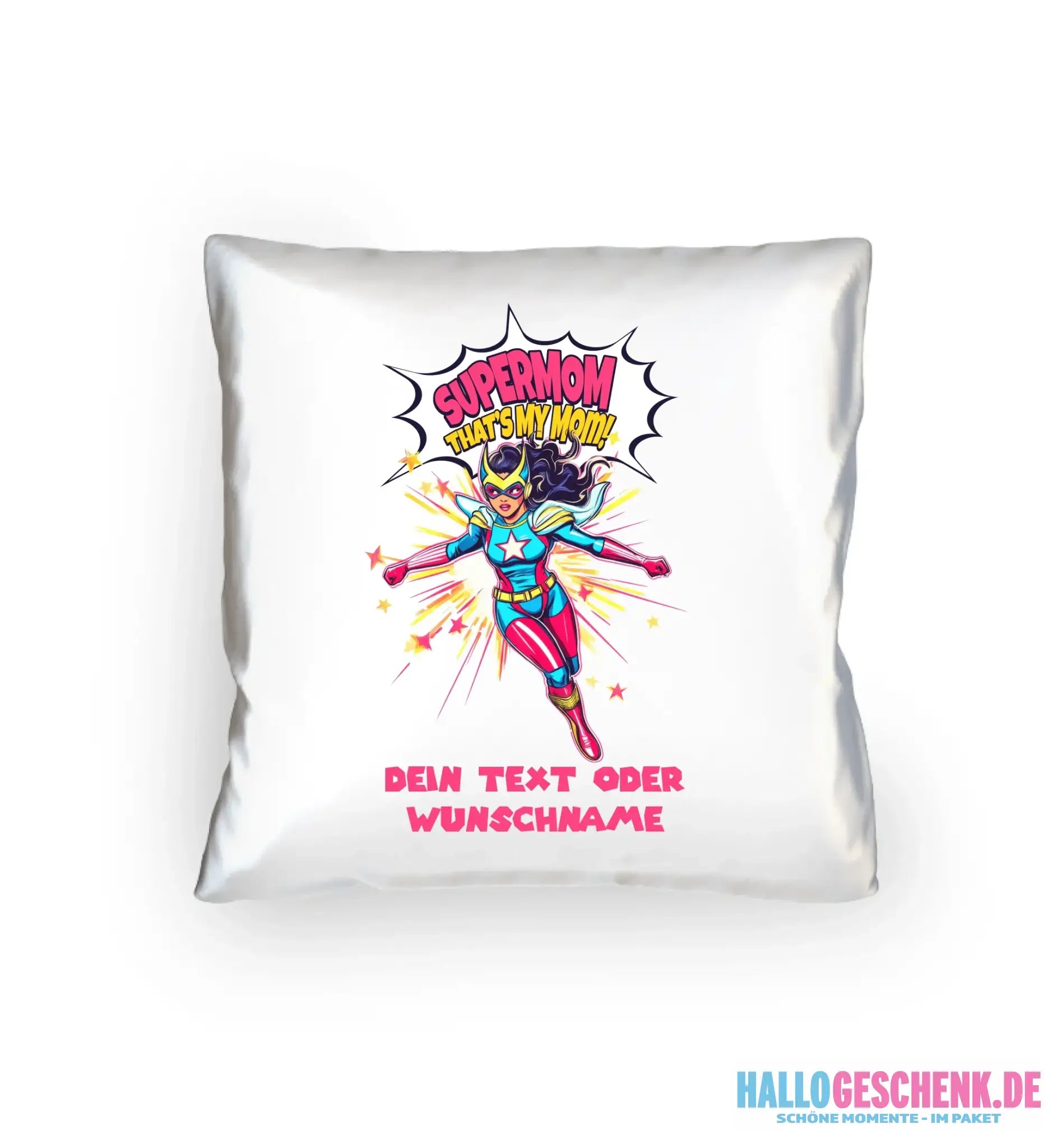 SUPERMOM • Mama • personalisiert • Kissen 40x40 cm - Kissen 40x40 cm / White / 40cm-x-40cm - personalisierte