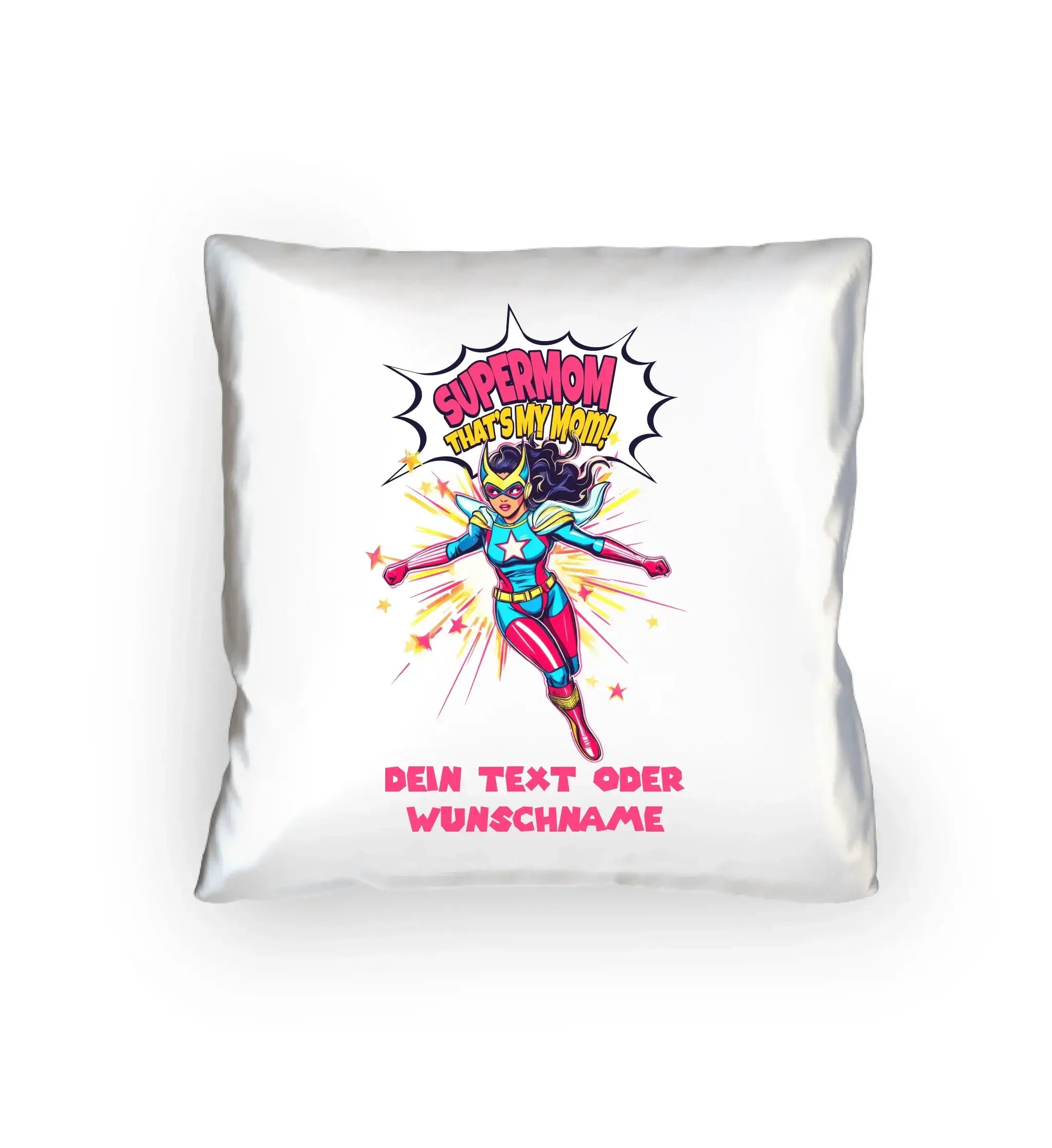 SUPERMOM • Mama • personalisiert • Kissen 40x40 cm - Kissen 40x40 cm / White / 40cm-x-40cm - personalisierte