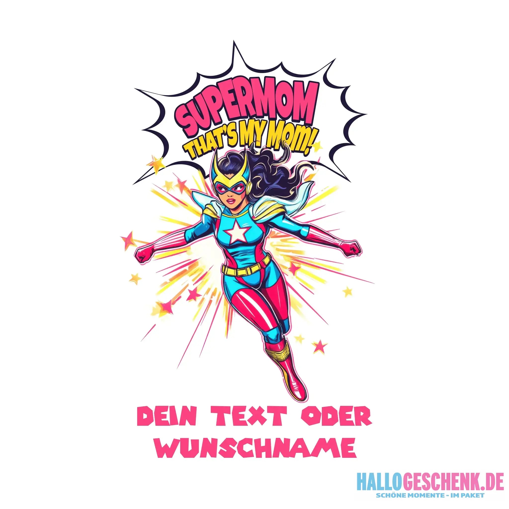 SUPERMOM • Mama • personalisiert • STICKER 20x20cm (Aufkleber) - ausgestanzter Sticker 20x20 cm (Aufkleber) / White