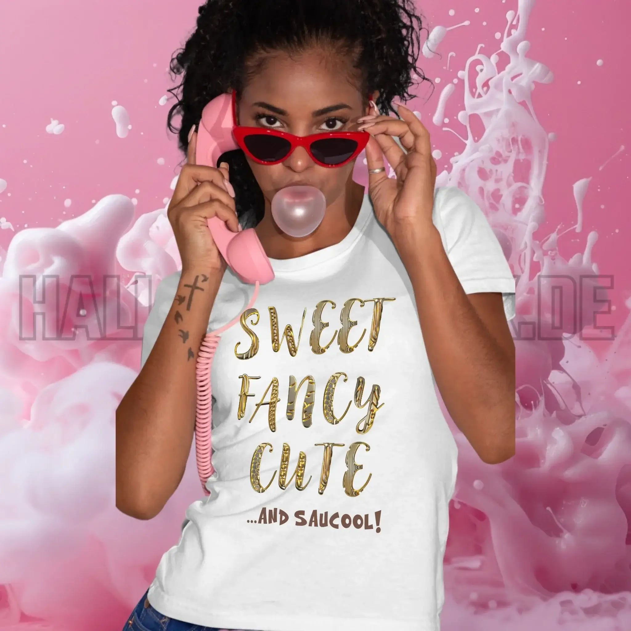 Sweet Fancy Cute • Ladies Premium T-Shirt XS-2XL aus Bio-Baumwolle für Damen • Exklusivdesign • personalisiert