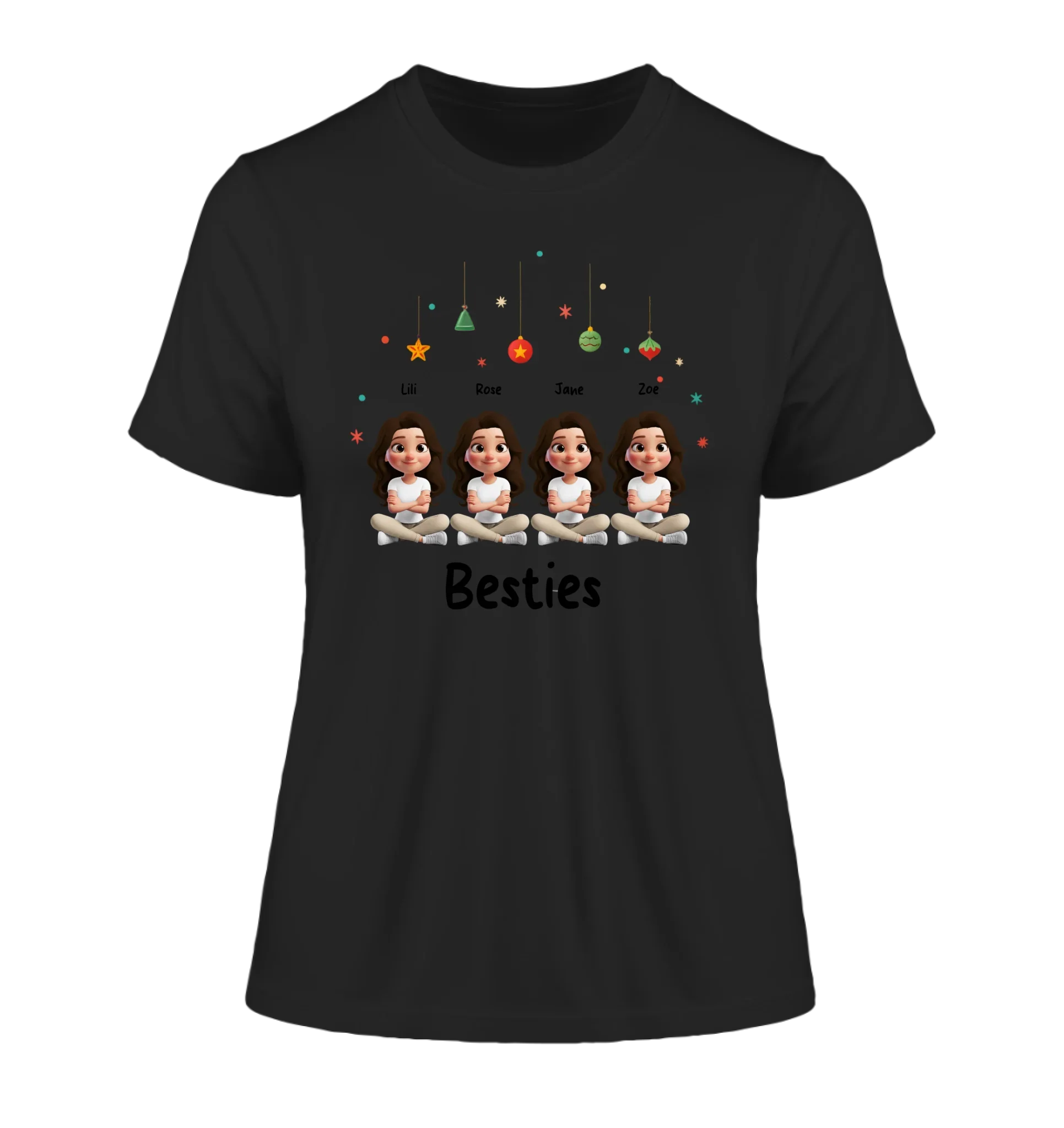 Sweet Girls: 1-4 Mädchen / Besties verfügbar (personalisierbare Figuren) • optional auch für X-mas Weihnachten