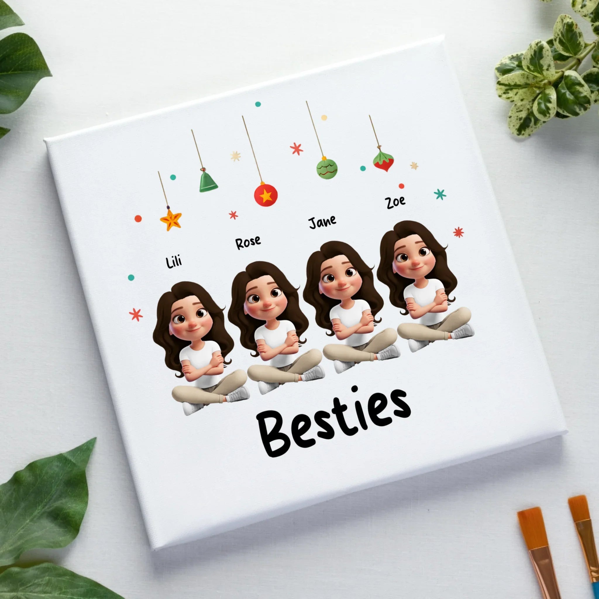 Sweet Girls: 1-4 Mädchen / Besties verfügbar (personalisierbare Figuren) • optional auch für X-mas Weihnachten