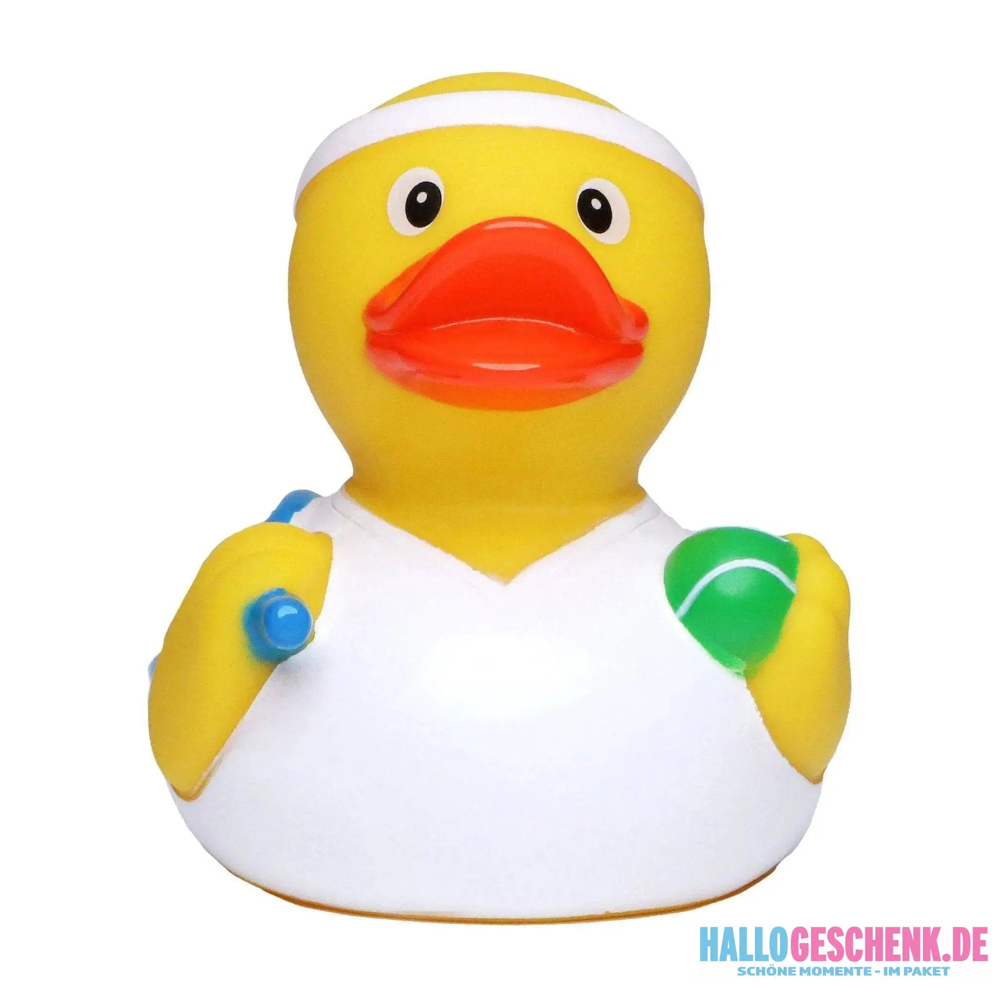 Tennis Spieler Quietsche-Ente / Badeente