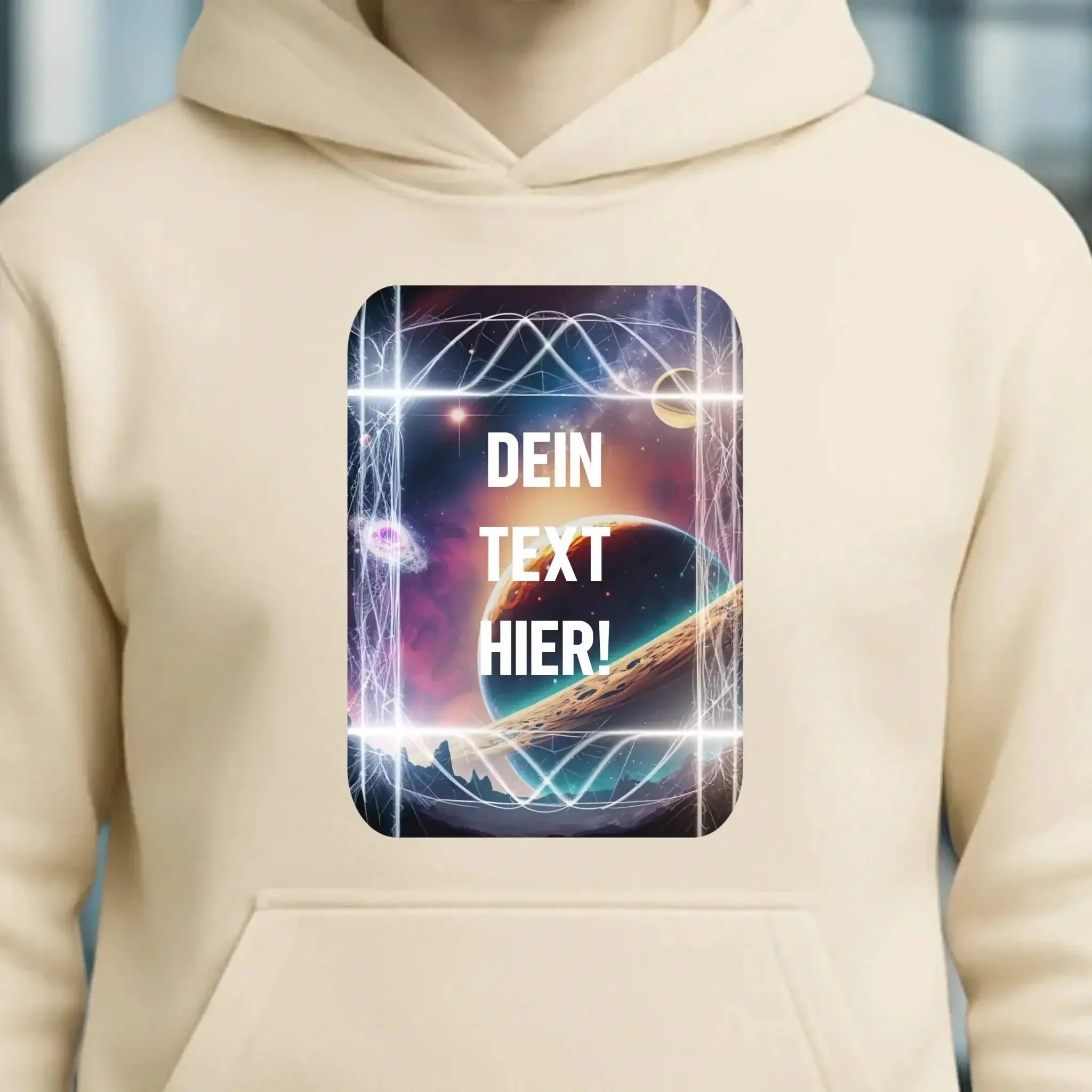 Textblock • Universum • Unisex Premium Hoodie XS-5XL aus Bio-Baumwolle für Damen & Herren • Exklusivdesign • personalisiert