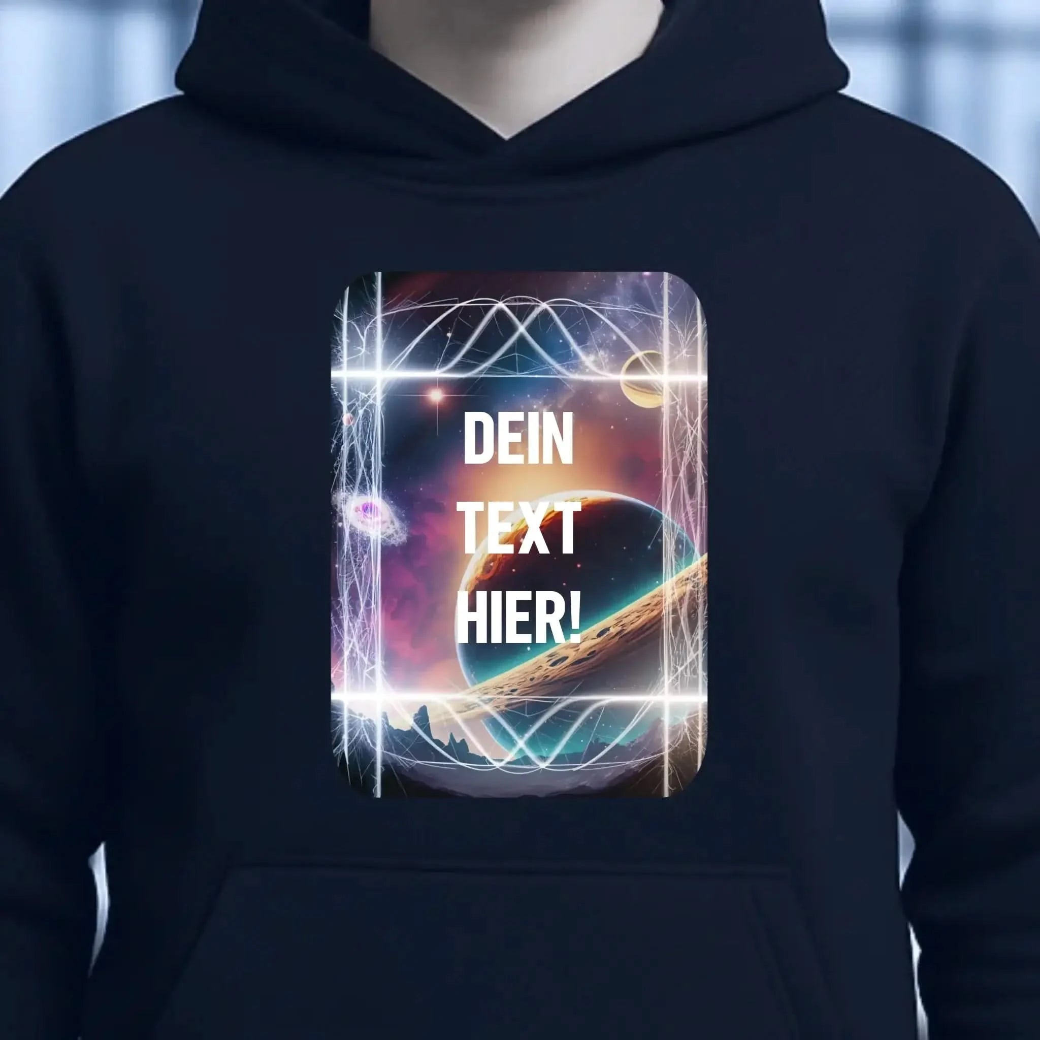 Textblock • Universum • Unisex Premium Hoodie XS-5XL aus Bio-Baumwolle für Damen & Herren • Exklusivdesign • personalisiert
