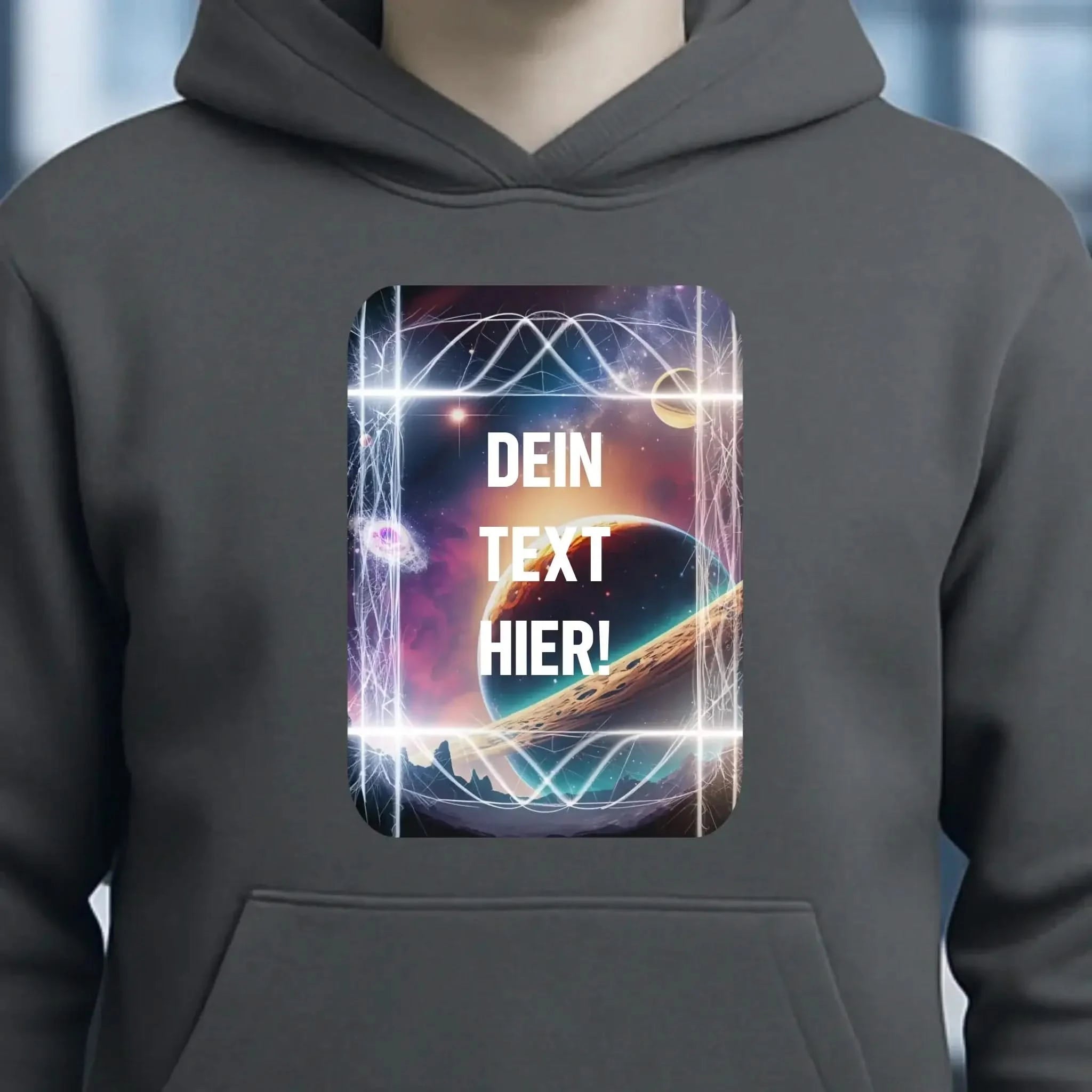 Textblock • Universum • Unisex Premium Hoodie XS-5XL aus Bio-Baumwolle für Damen & Herren • Exklusivdesign • personalisiert