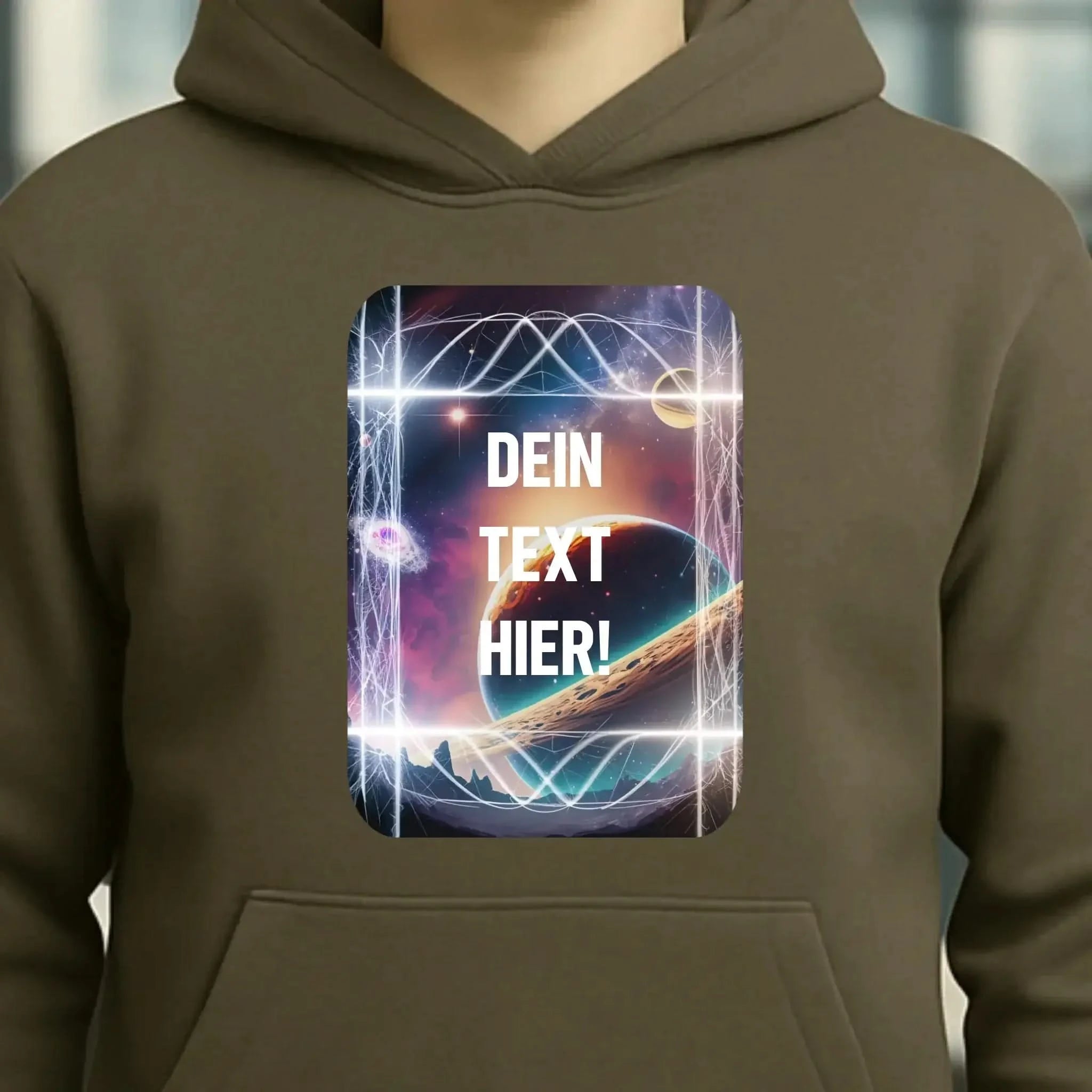 Textblock • Universum • Unisex Premium Hoodie XS-5XL aus Bio-Baumwolle für Damen & Herren • Exklusivdesign • personalisiert