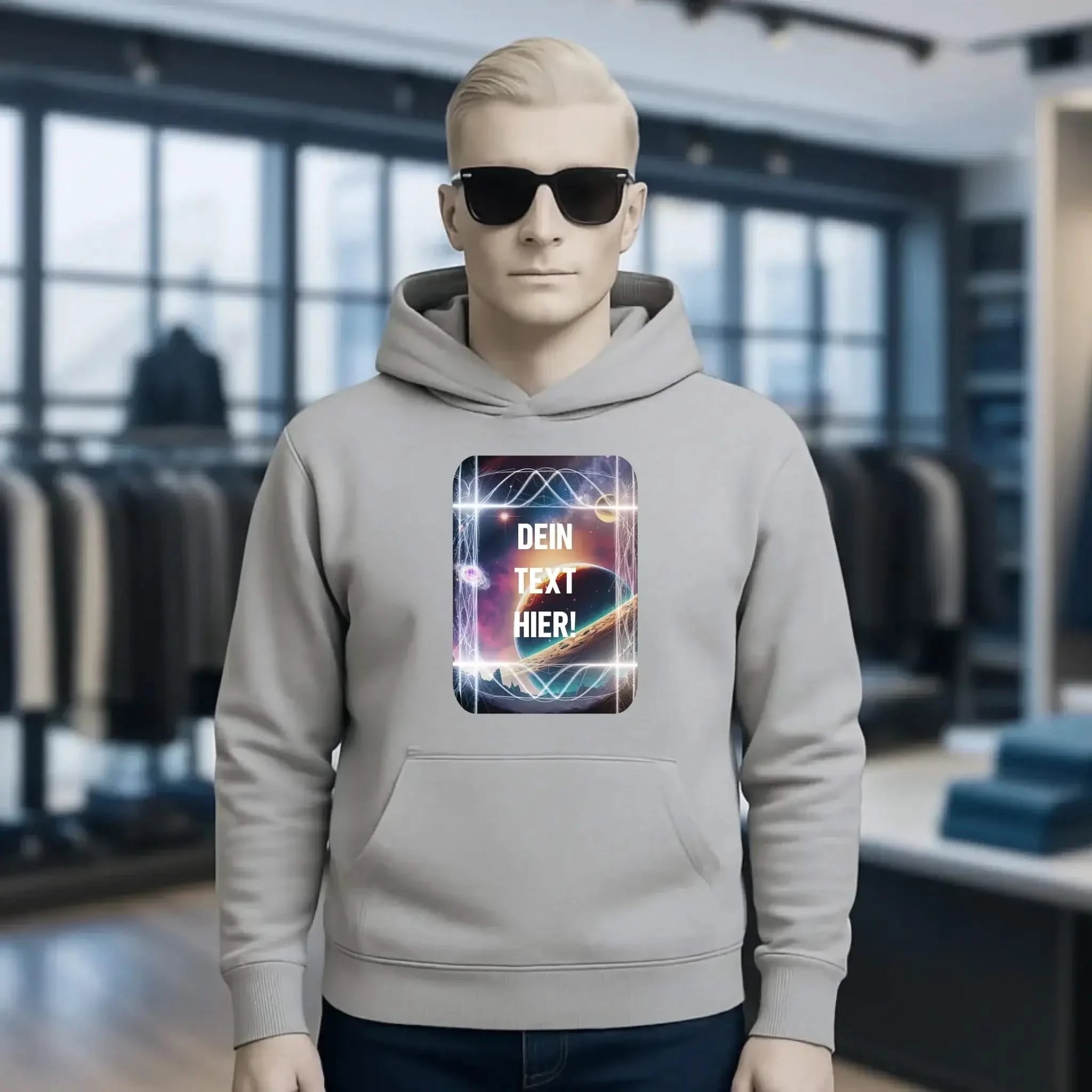 Textblock • Universum • Unisex Premium Hoodie XS-5XL aus Bio-Baumwolle für Damen & Herren • Exklusivdesign • personalisiert