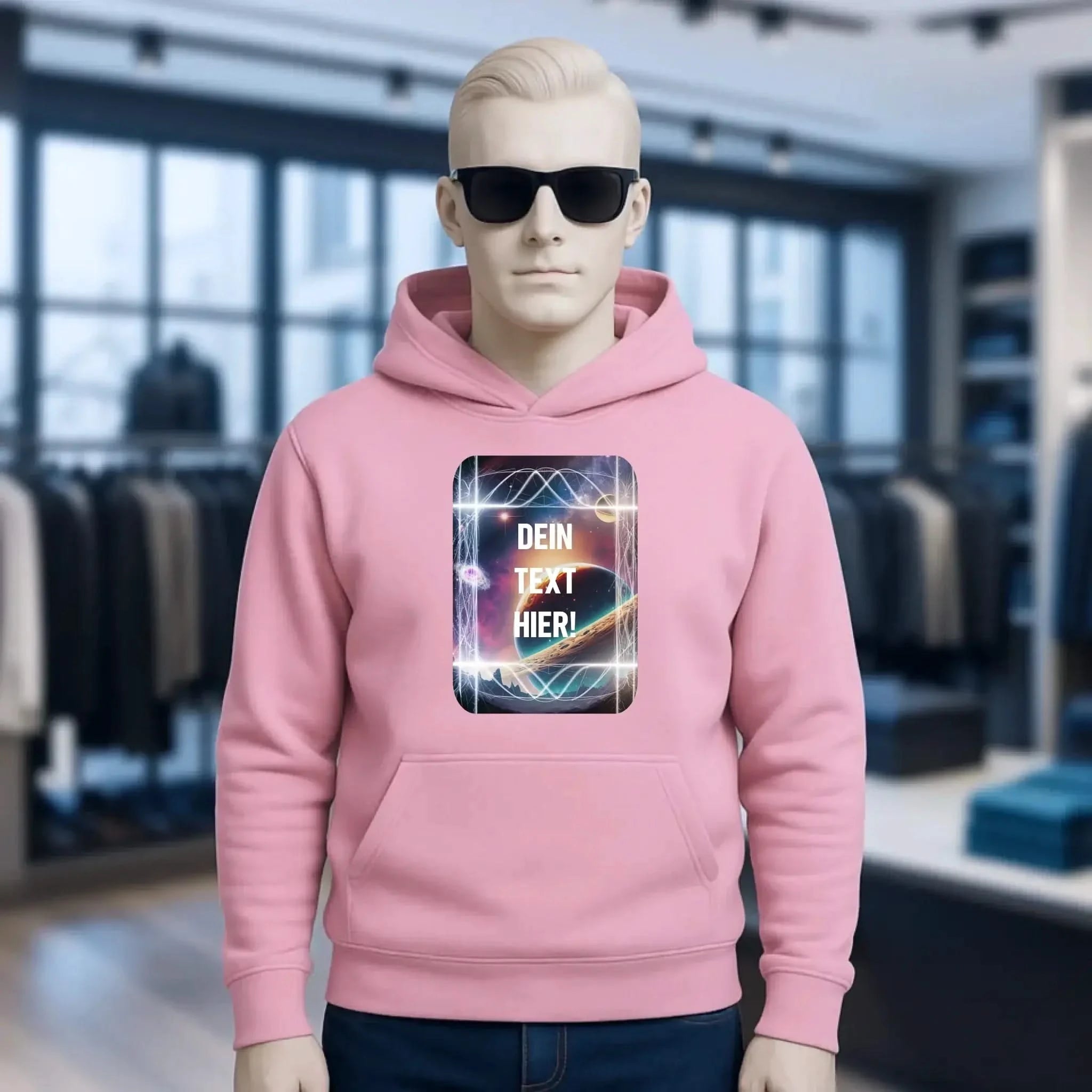 Textblock • Universum • Unisex Premium Hoodie XS-5XL aus Bio-Baumwolle für Damen & Herren • Exklusivdesign • personalisiert