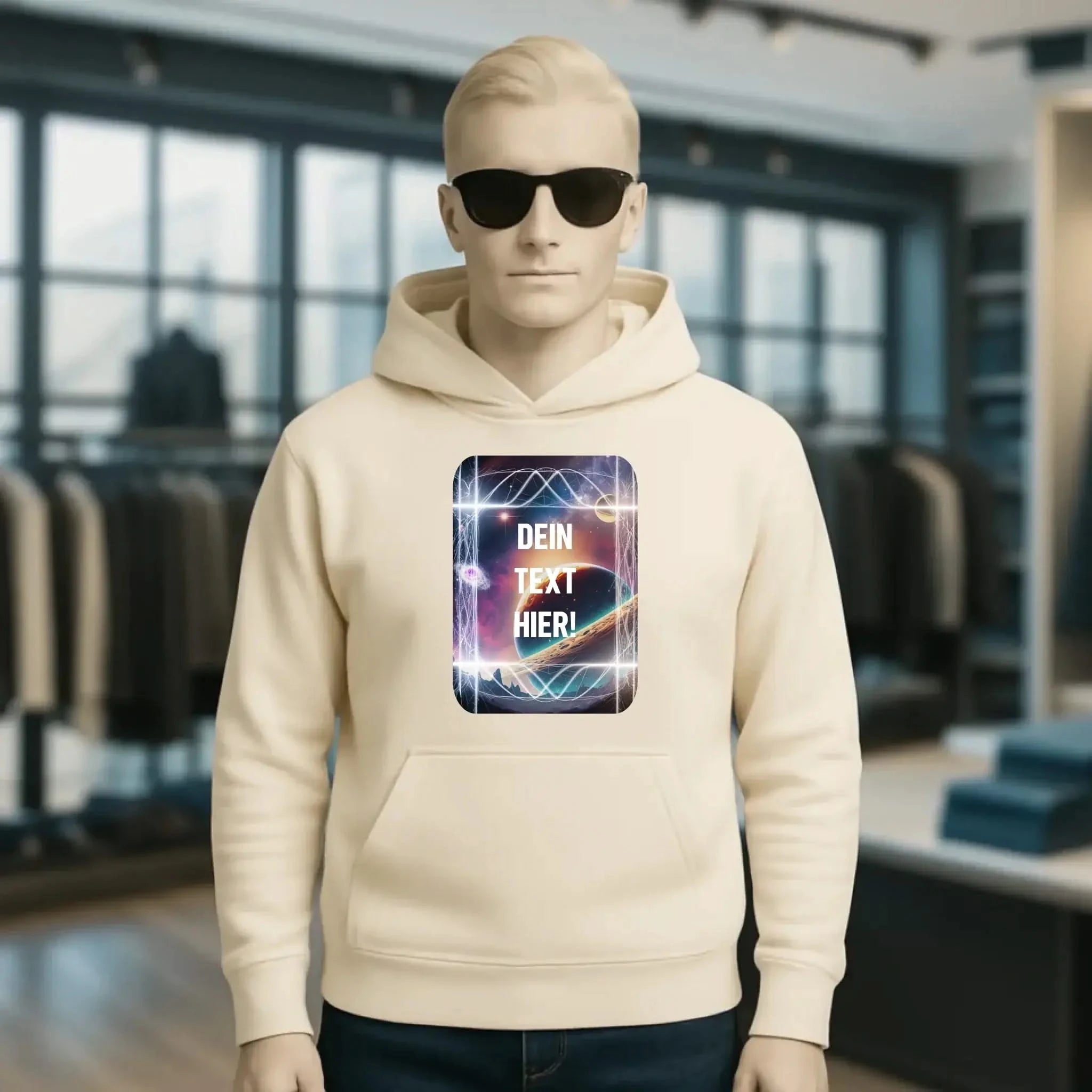 Textblock • Universum • Unisex Premium Hoodie XS-5XL aus Bio-Baumwolle für Damen & Herren • Exklusivdesign • personalisiert