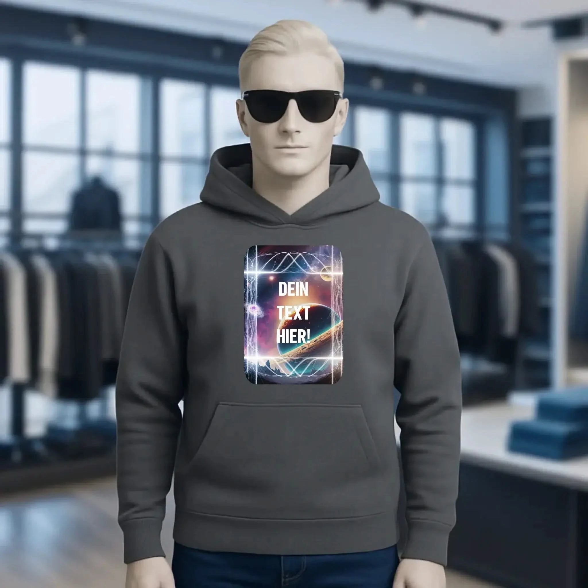 Textblock • Universum • Unisex Premium Hoodie XS-5XL aus Bio-Baumwolle für Damen & Herren • Exklusivdesign • personalisiert
