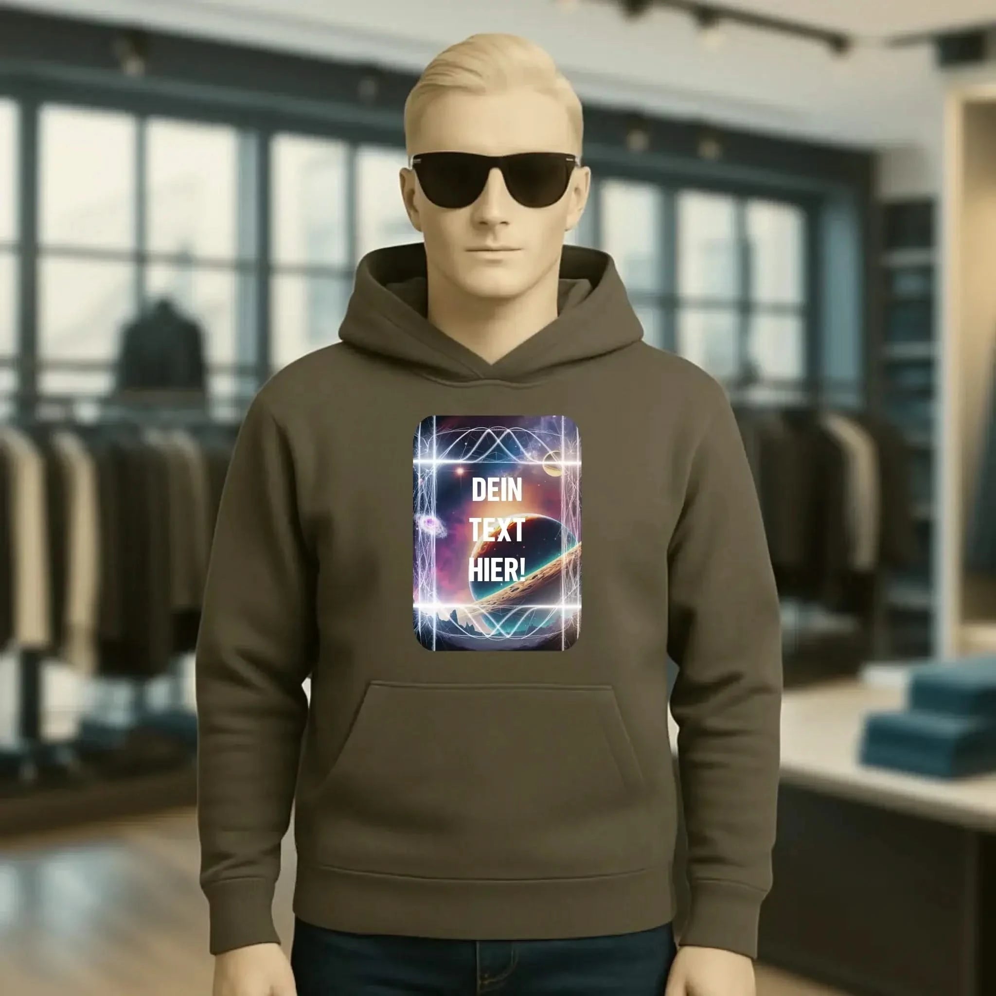 Textblock • Universum • Unisex Premium Hoodie XS-5XL aus Bio-Baumwolle für Damen & Herren • Exklusivdesign • personalisiert