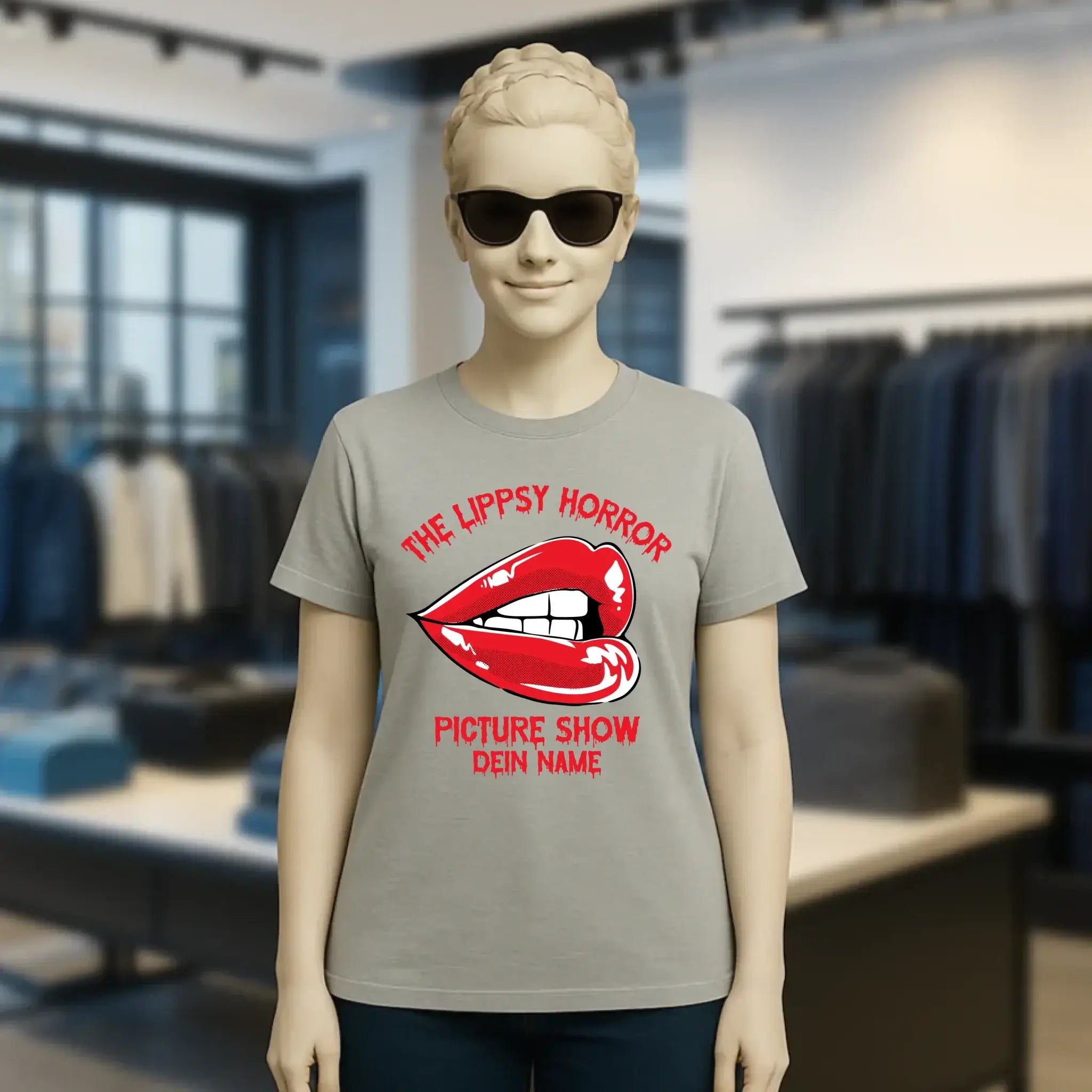 The Spooky, Ducky oder Lippsy Horror Picture Show + Name • Ladies Premium T-Shirt XS-2XL aus Bio-Baumwolle für Damen • Exklusivdesign • personalisiert • Halloween