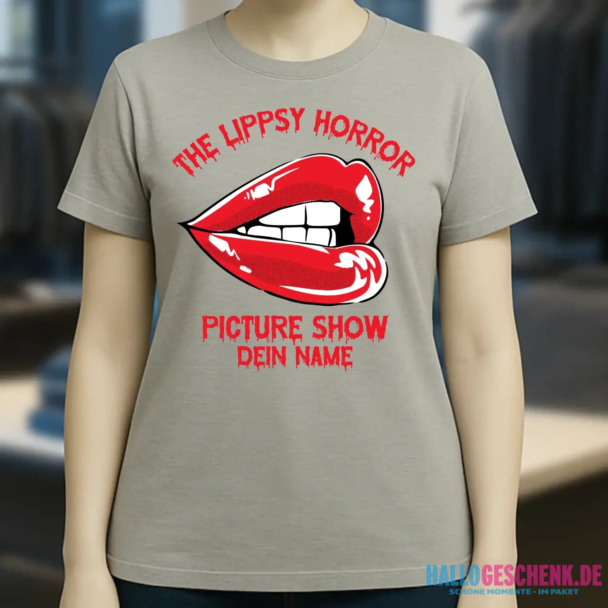 The Spooky, Ducky oder Lippsy Horror Picture Show + Name • Ladies Premium T-Shirt XS-2XL aus Bio-Baumwolle für Damen • Exklusivdesign • personalisiert • Halloween