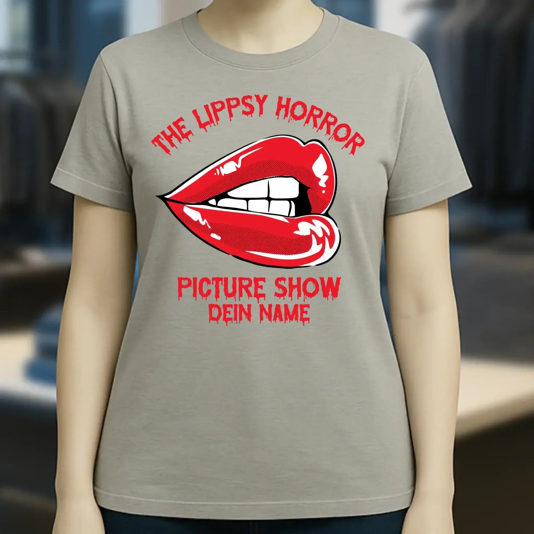 The Spooky, Ducky oder Lippsy Horror Picture Show + Name • Ladies Premium T-Shirt XS-2XL aus Bio-Baumwolle für Damen • Exklusivdesign • personalisiert • Halloween