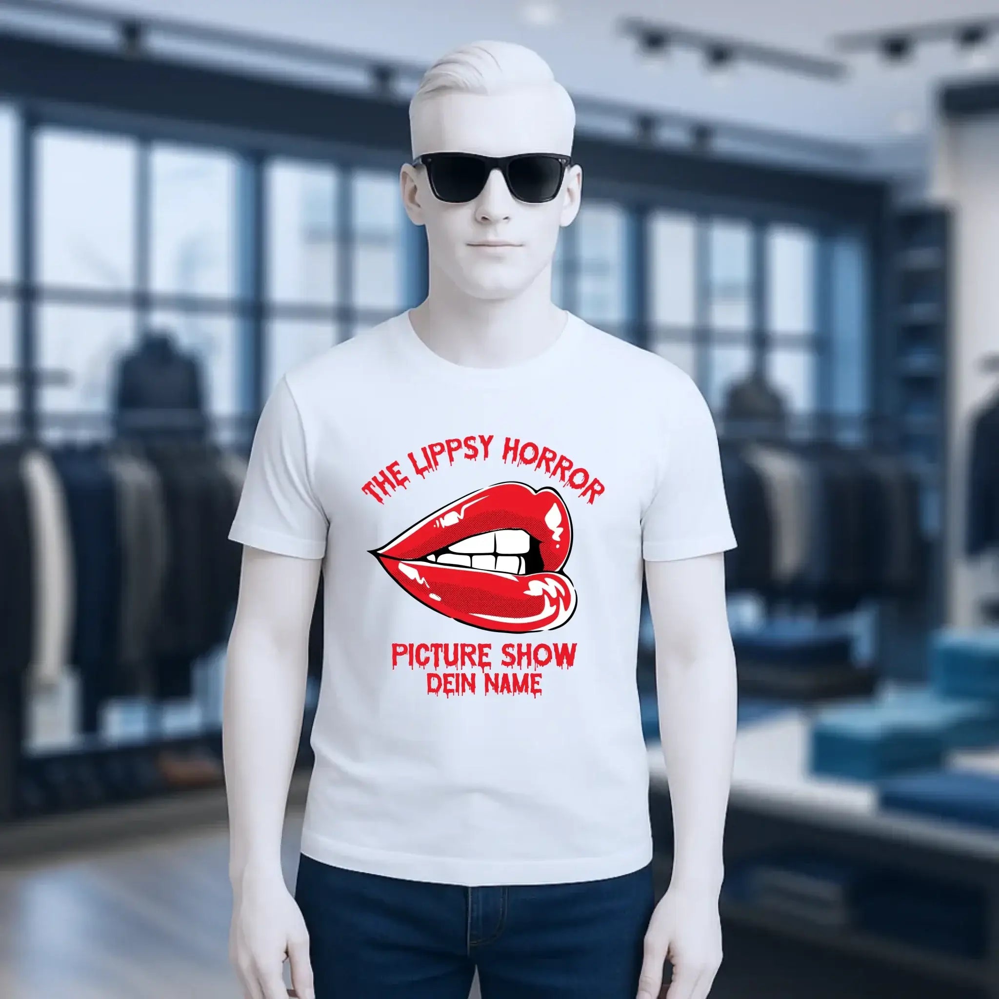 The Spooky, Ducky oder Lippsy Horror Picture Show + Name • Skateboard • Unisex Premium T-Shirt XS-5XL aus Bio-Baumwolle für Damen & Herren • Exklusivdesign • personalisiert • Halloween