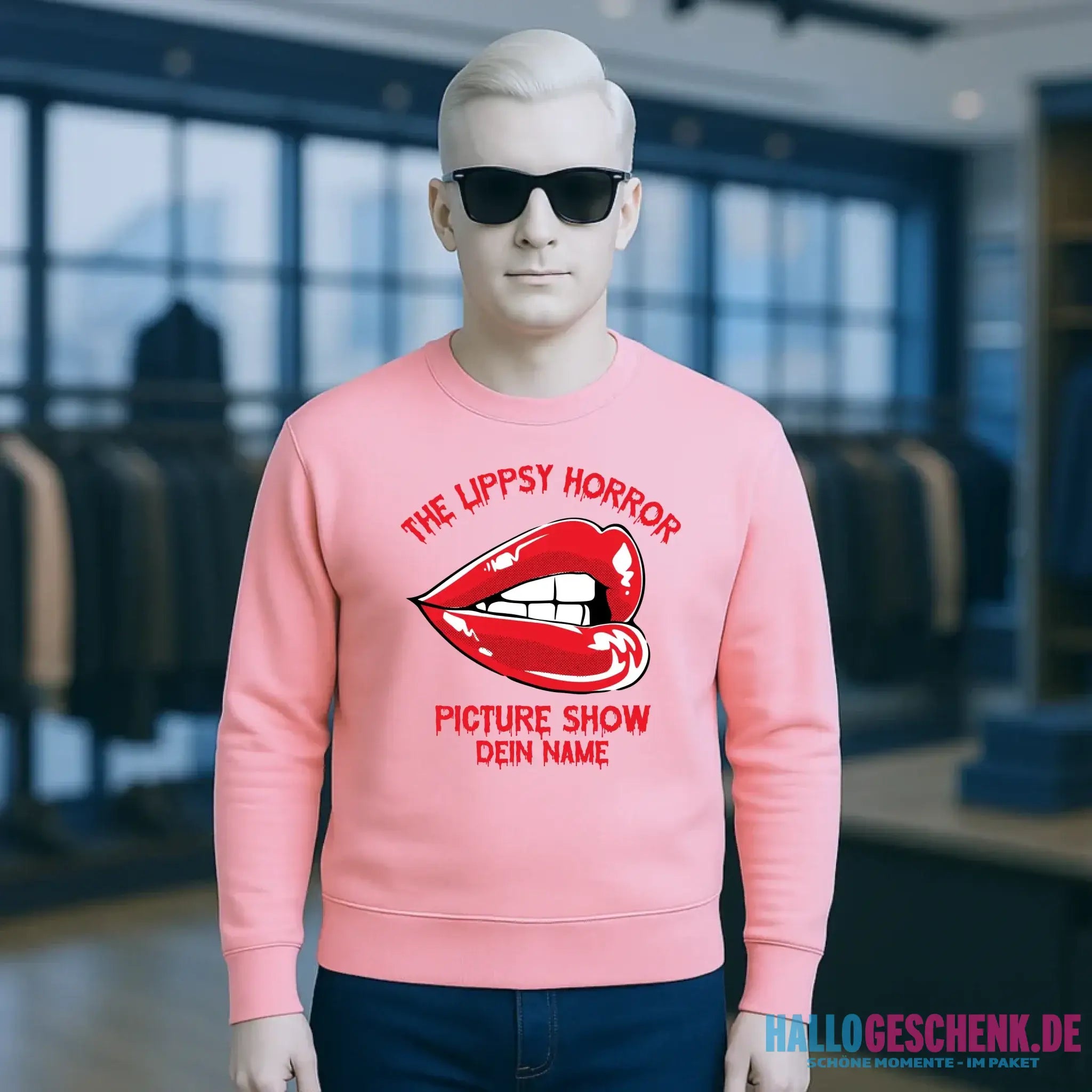 The Spooky, Ducky oder Lippsy Horror Picture Show + Name • Unisex Sweatshirt Bio-Baumwolle in 4 Farben XS-3XL • personalisiert