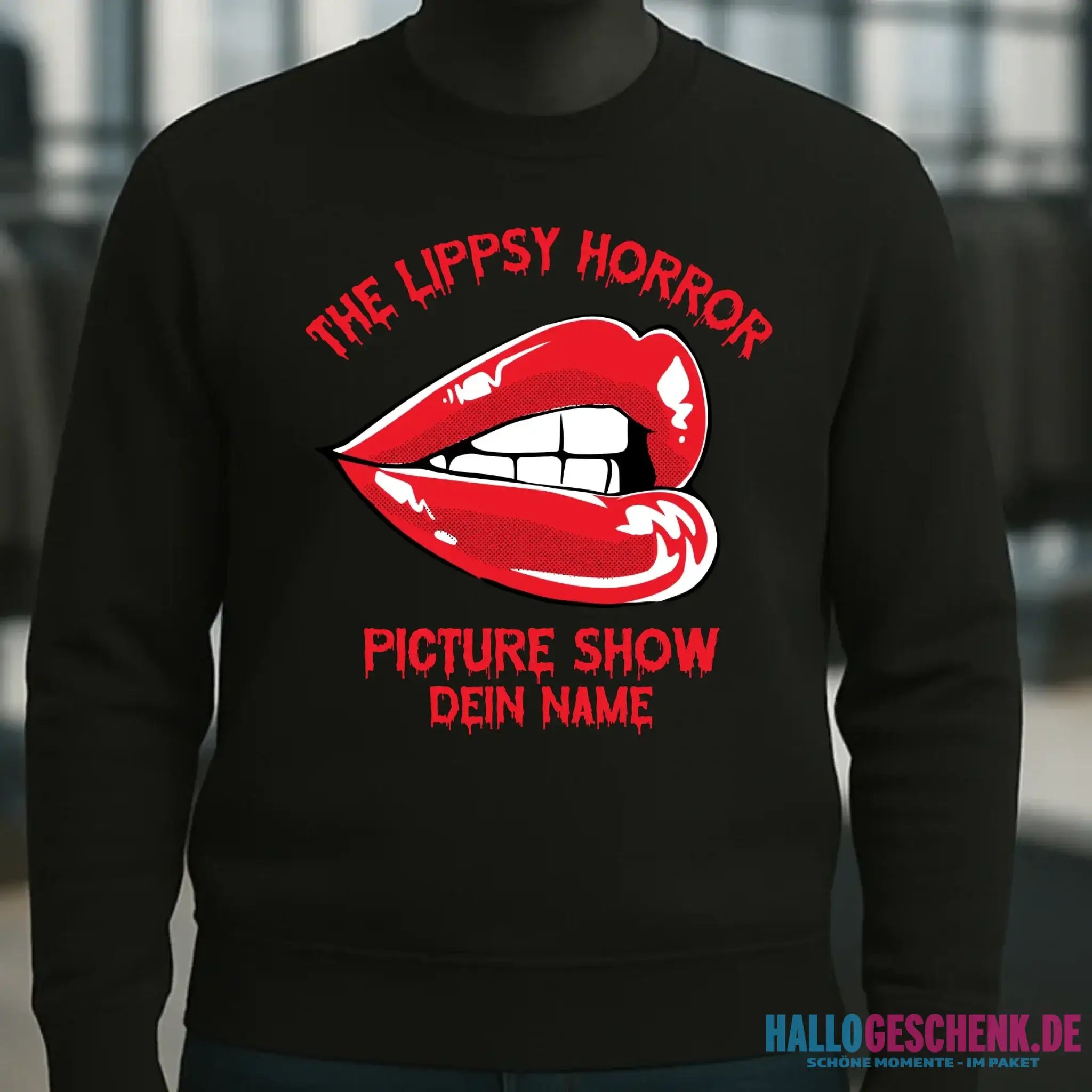 The Spooky, Ducky oder Lippsy Horror Picture Show + Name • Unisex Sweatshirt Bio-Baumwolle in 4 Farben XS-3XL • personalisiert