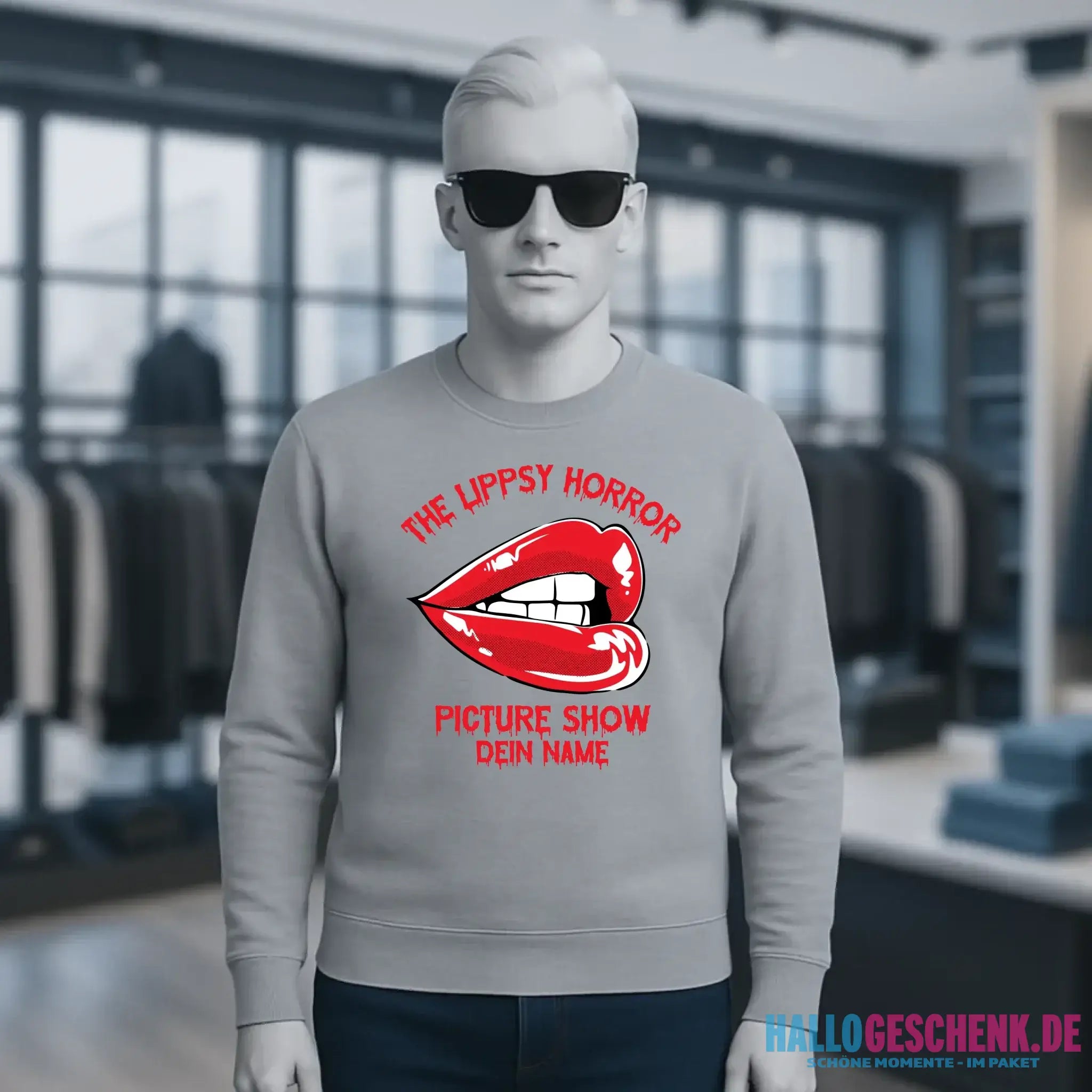 The Spooky, Ducky oder Lippsy Horror Picture Show + Name • Unisex Sweatshirt Bio-Baumwolle in 4 Farben XS-3XL • personalisiert