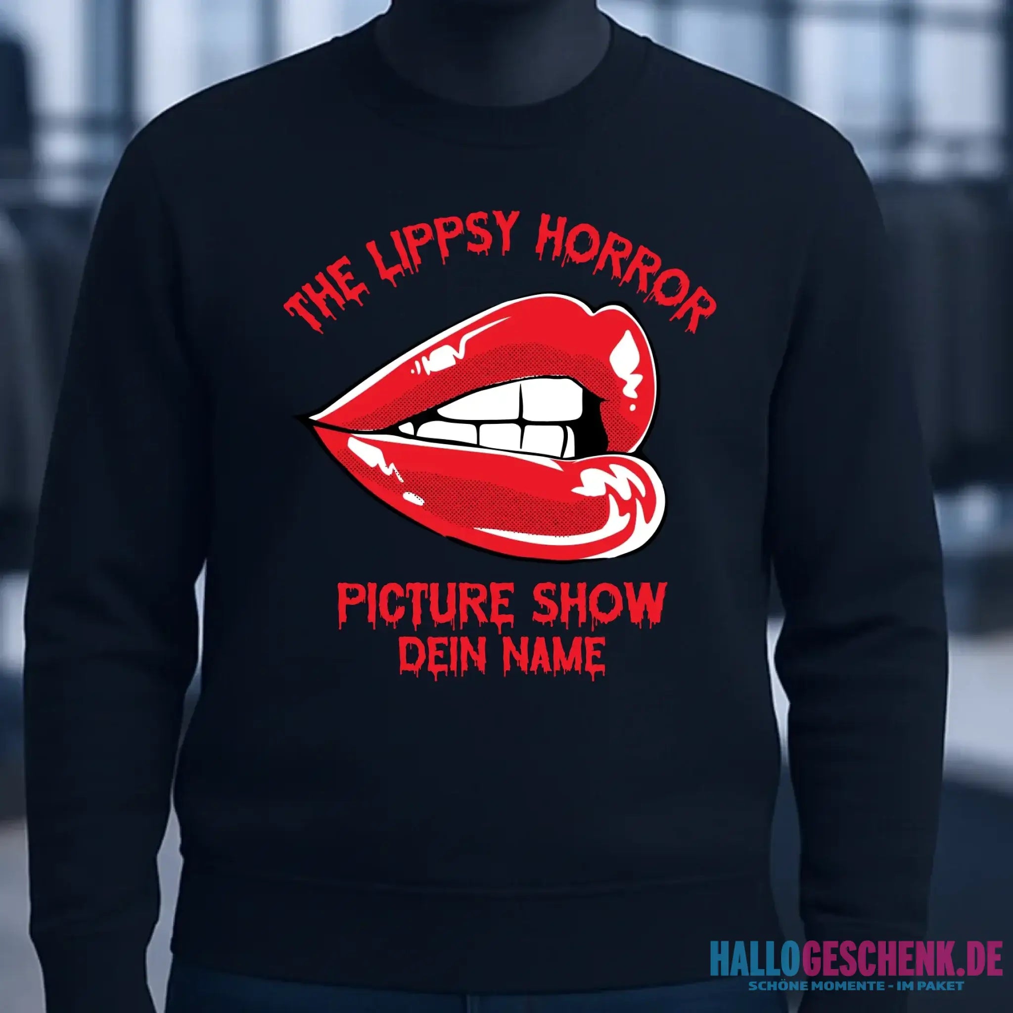 The Spooky, Ducky oder Lippsy Horror Picture Show + Name • Unisex Sweatshirt Bio-Baumwolle in 4 Farben XS-3XL • personalisiert