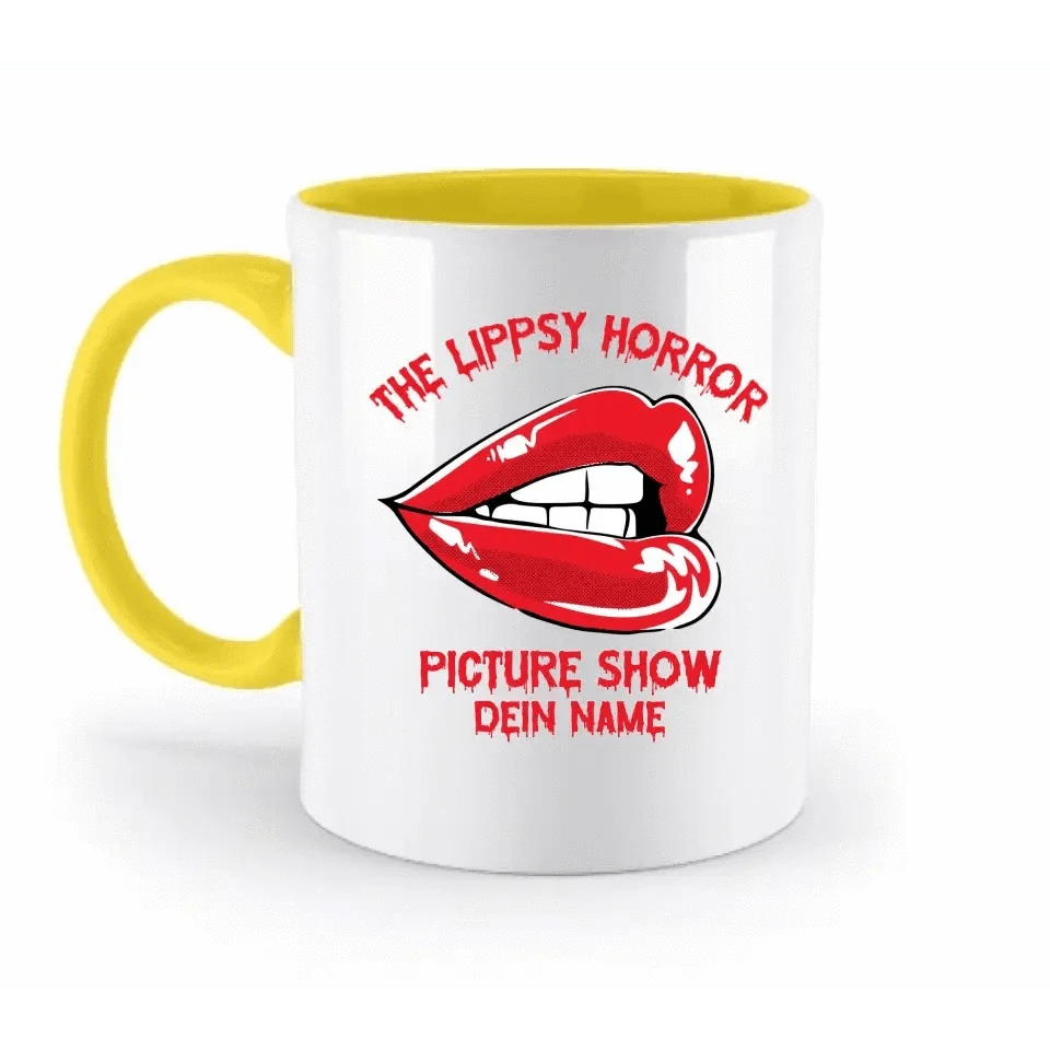 The Spooky, Ducky oder Lippsy Horror Picture Show + Name • zweifarbige Tasse spülmaschinengeeignet • Exklusivdesign • personalisiert • Halloween