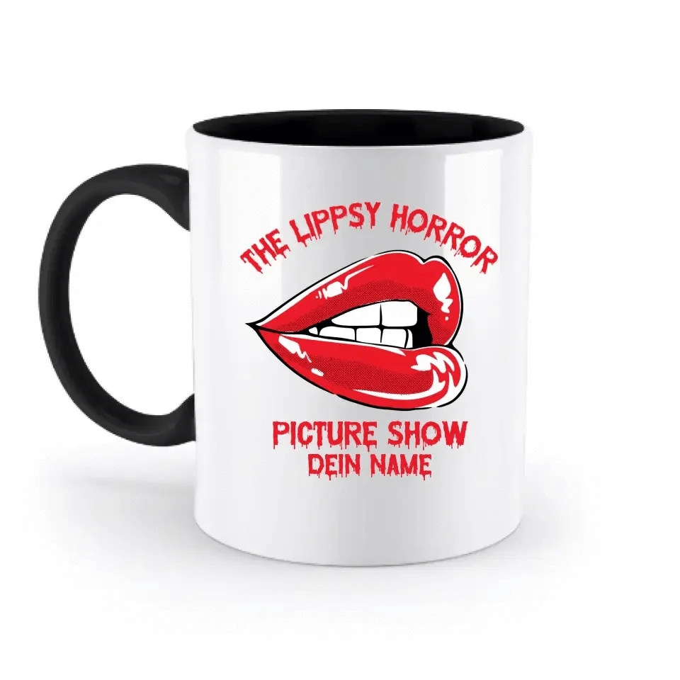 The Spooky, Ducky oder Lippsy Horror Picture Show + Name • zweifarbige Tasse spülmaschinengeeignet • Exklusivdesign • personalisiert • Halloween