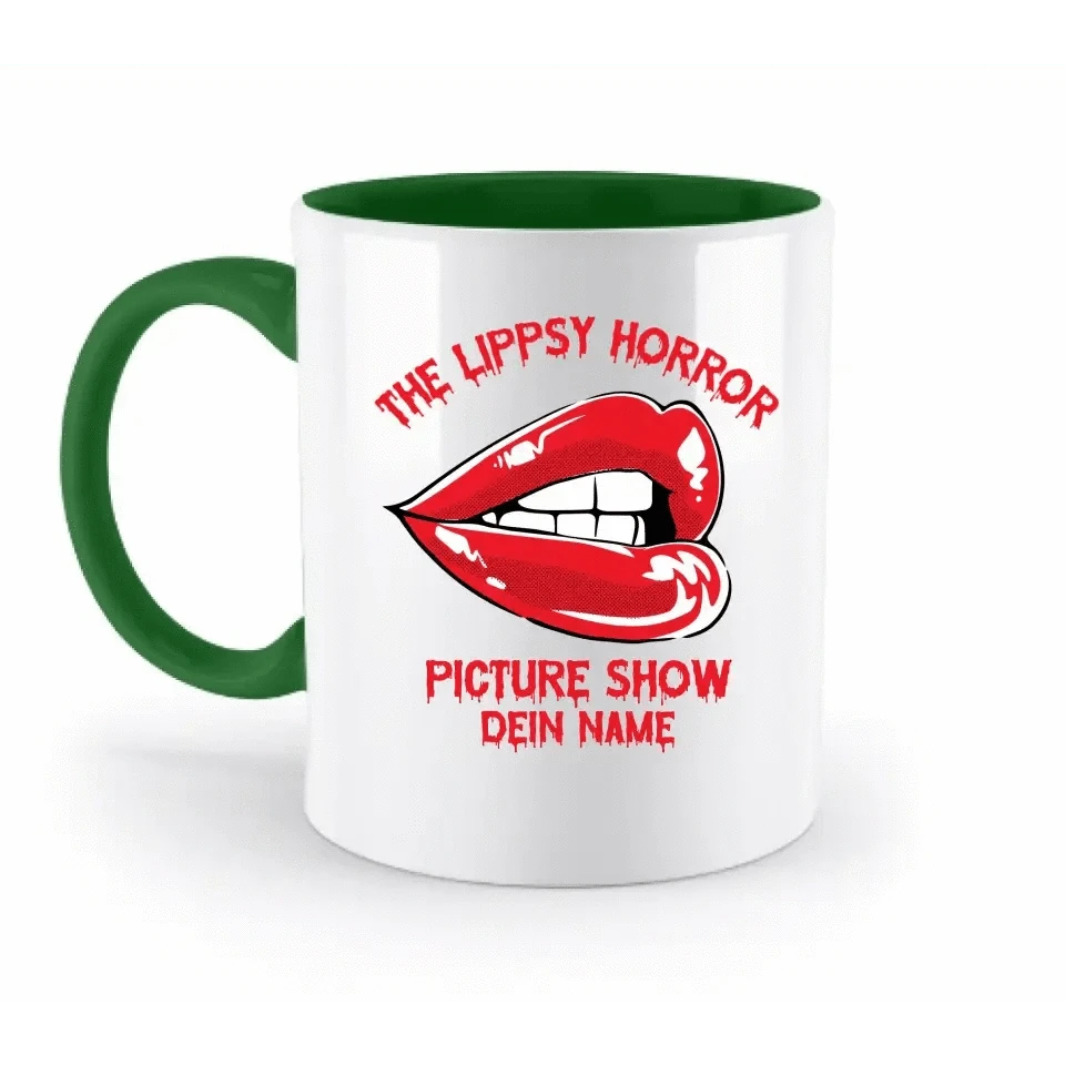 The Spooky, Ducky oder Lippsy Horror Picture Show + Name • zweifarbige Tasse spülmaschinengeeignet • Exklusivdesign • personalisiert • Halloween