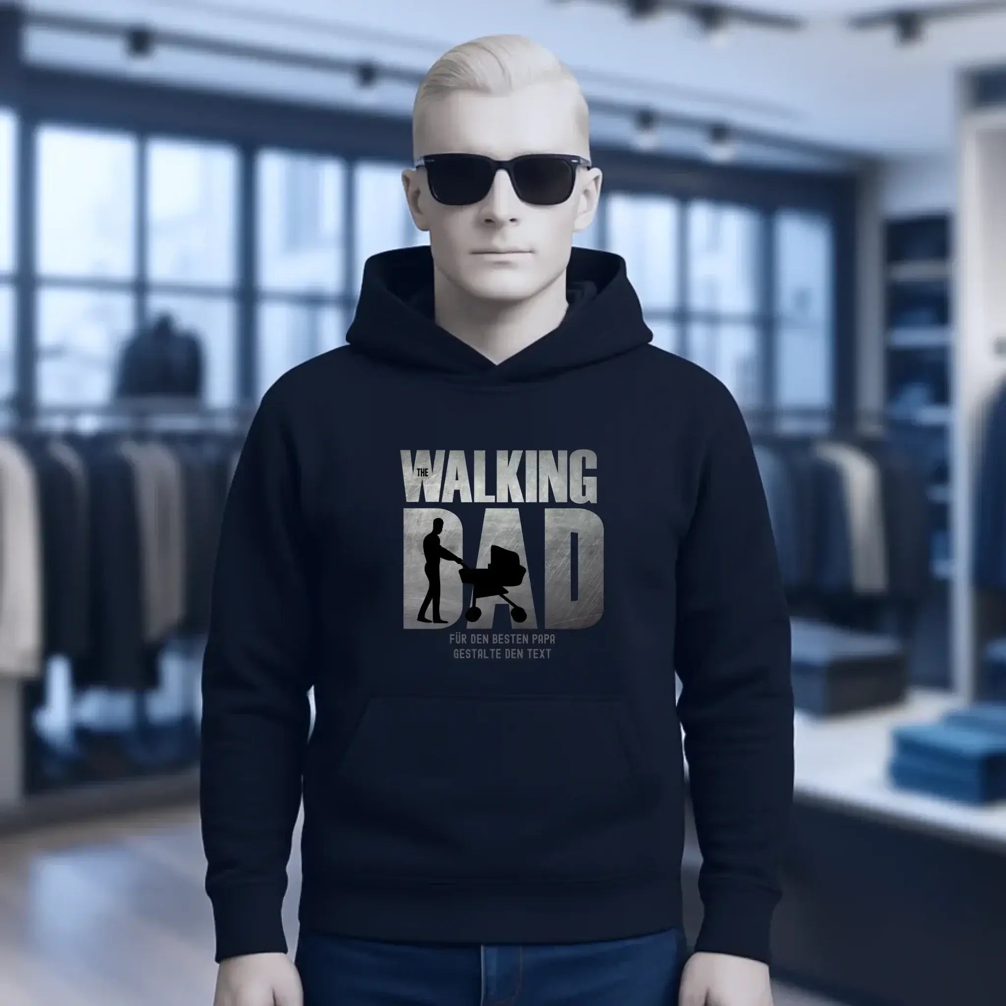 The Walking Dad 1 • Unisex Premium Hoodie XS-5XL aus Bio-Baumwolle für Damen & Herren • Motivprodukt • personalisiert
