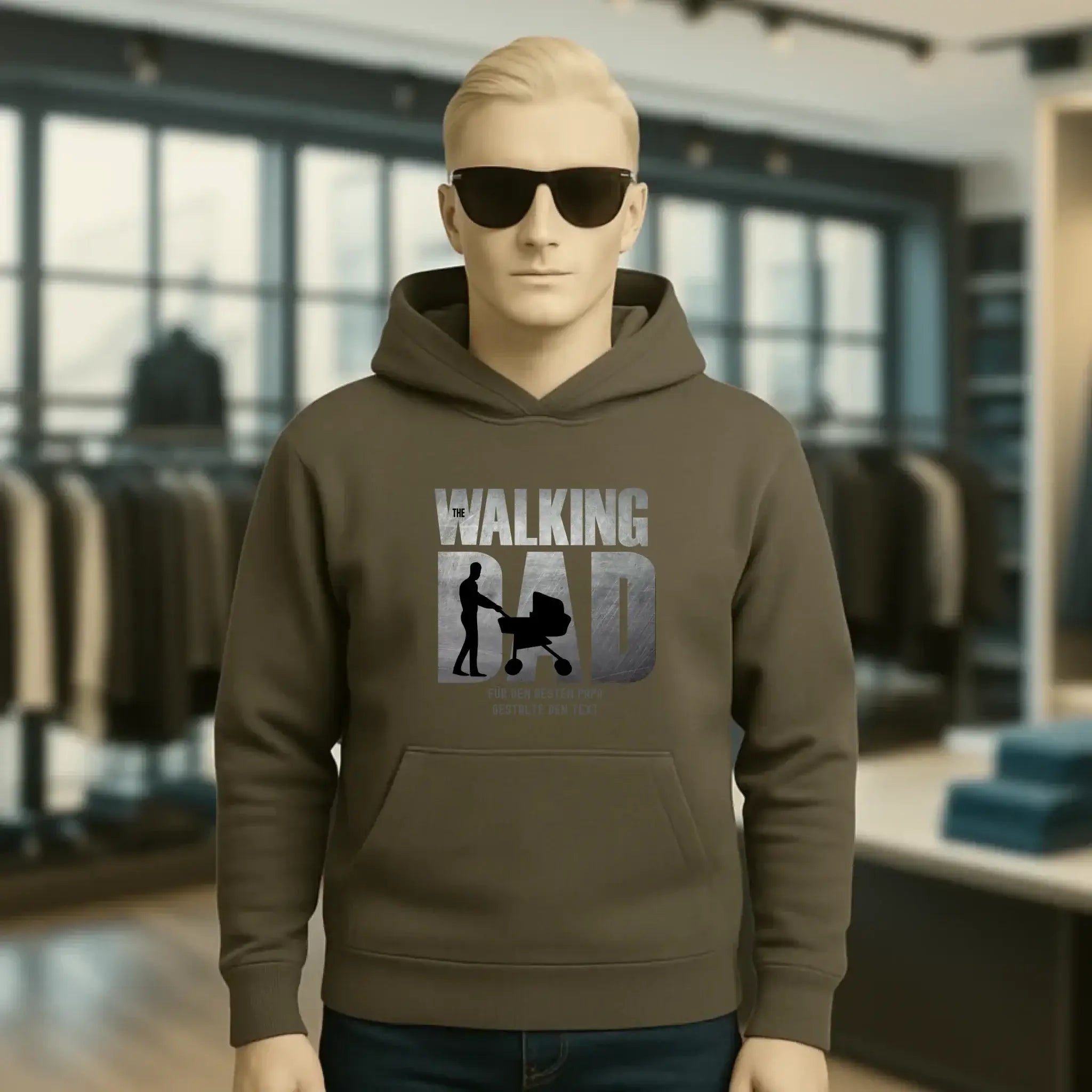 The Walking Dad 1 • Unisex Premium Hoodie XS-5XL aus Bio-Baumwolle für Damen & Herren • Motivprodukt • personalisiert