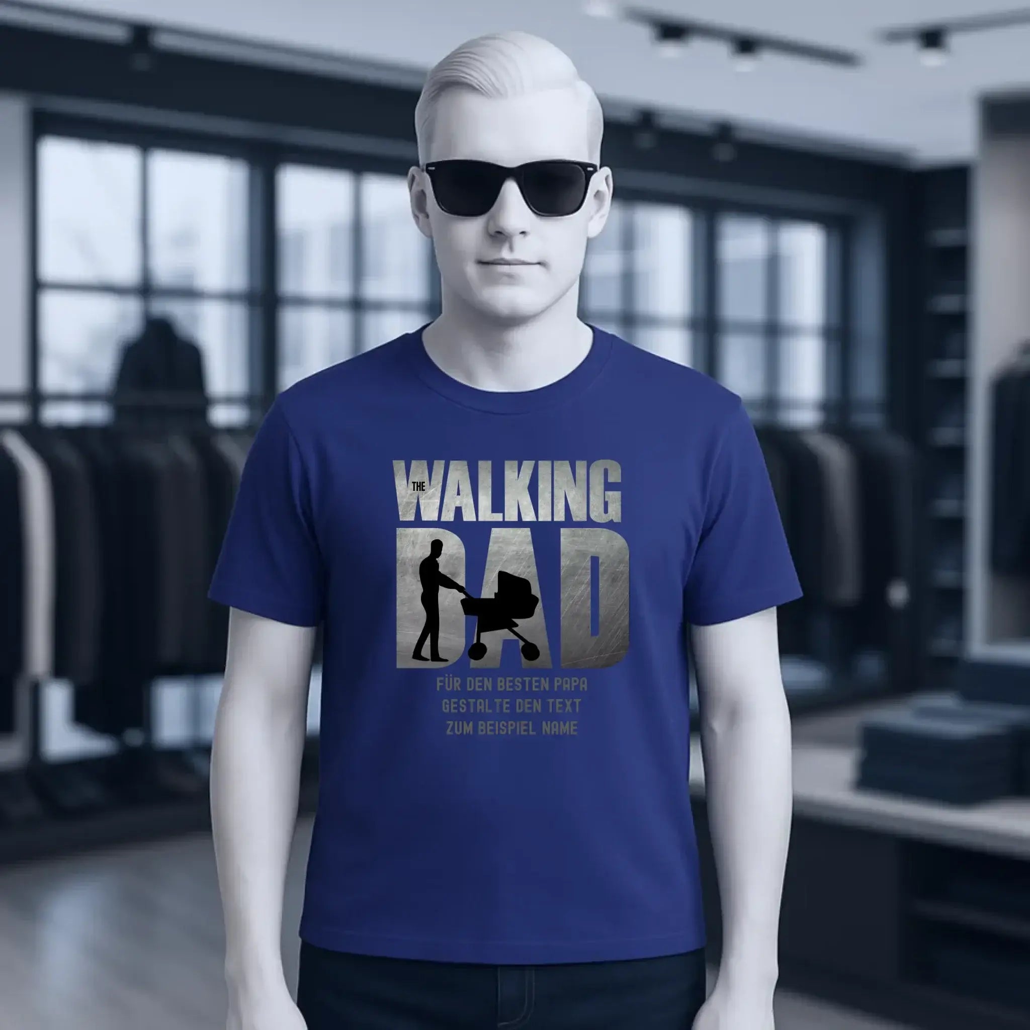 The Walking Dad 1 • Unisex Premium T-Shirt XS-5XL aus Bio-Baumwolle für Damen & Herren • Motivprodukt • personalisiert