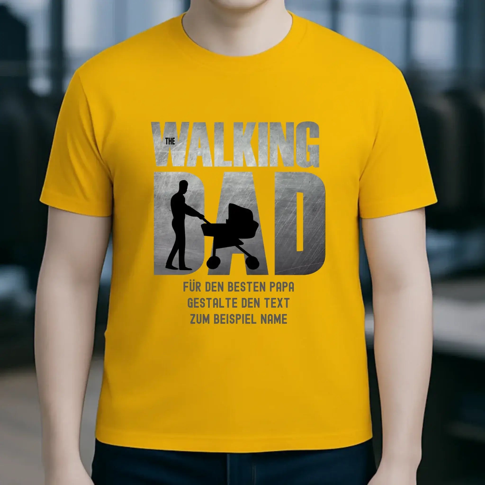The Walking Dad 1 • Unisex Premium T-Shirt XS-5XL aus Bio-Baumwolle für Damen & Herren • Motivprodukt • personalisiert