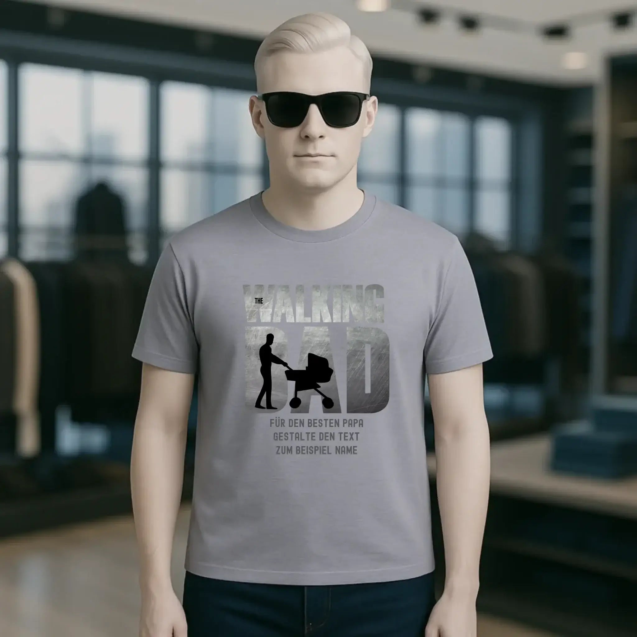 The Walking Dad 1 • Unisex Premium T-Shirt XS-5XL aus Bio-Baumwolle für Damen & Herren • Motivprodukt • personalisiert