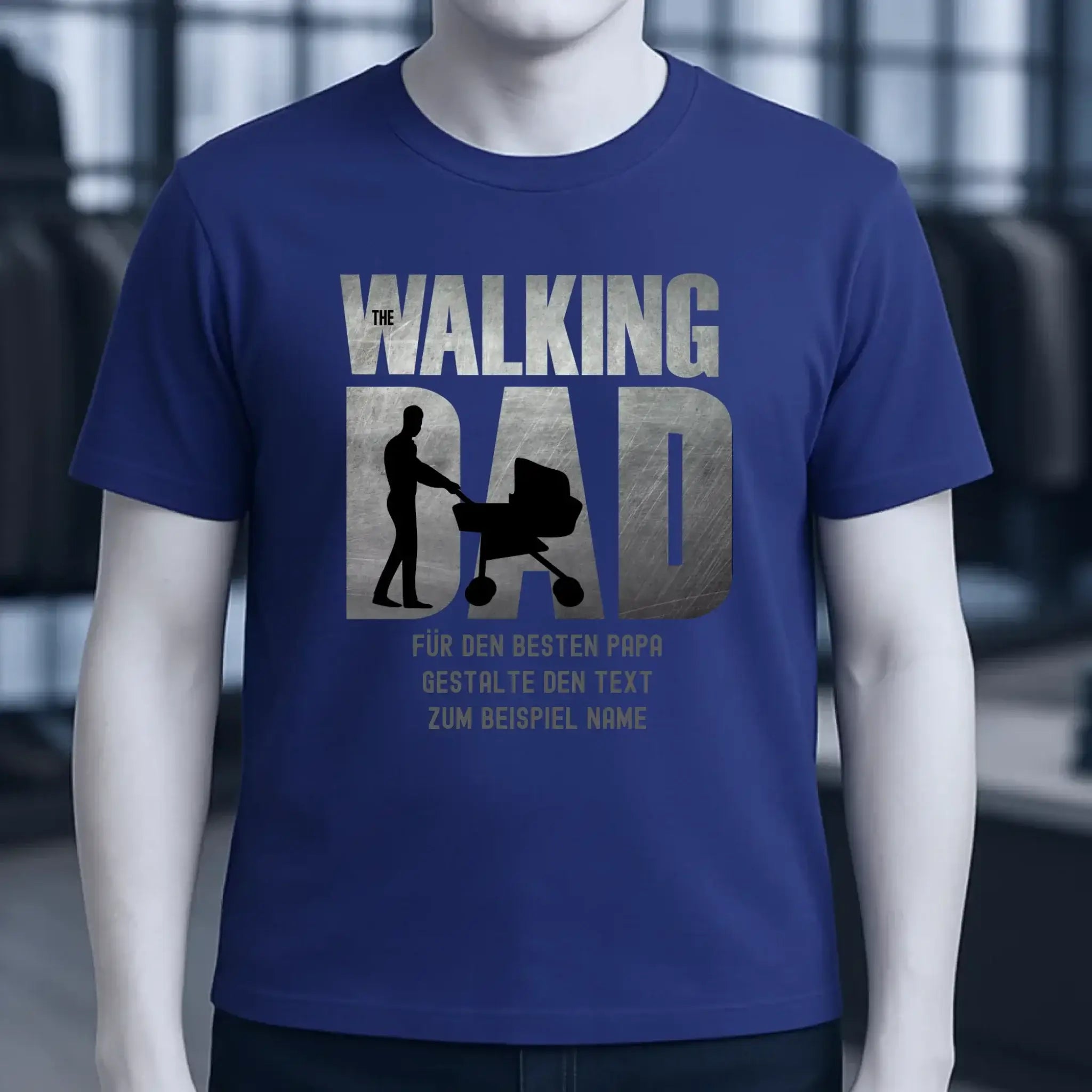 The Walking Dad 1 • Unisex Premium T-Shirt XS-5XL aus Bio-Baumwolle für Damen & Herren • Motivprodukt • personalisiert