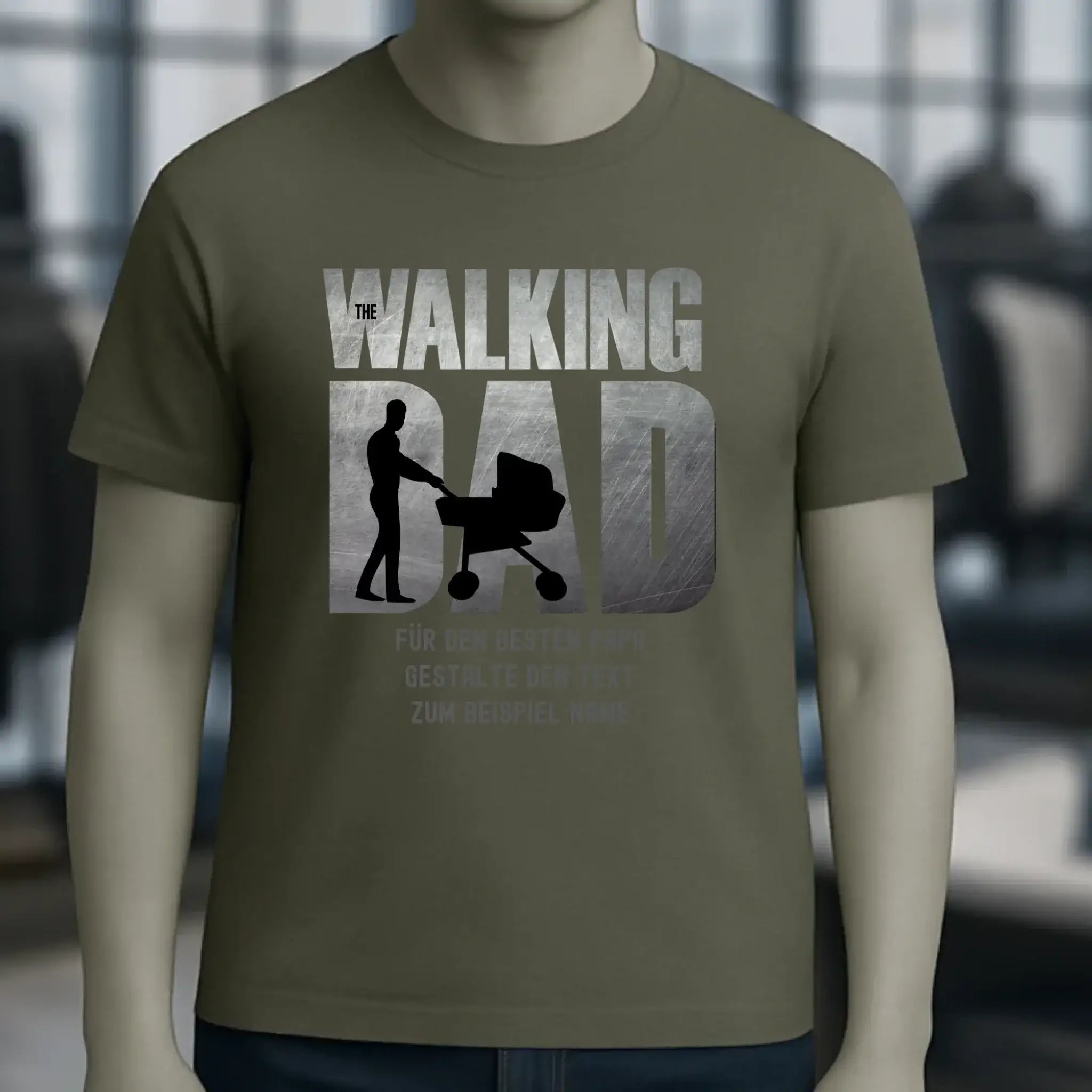 The Walking Dad 1 • Unisex Premium T-Shirt XS-5XL aus Bio-Baumwolle für Damen & Herren • Motivprodukt • personalisiert