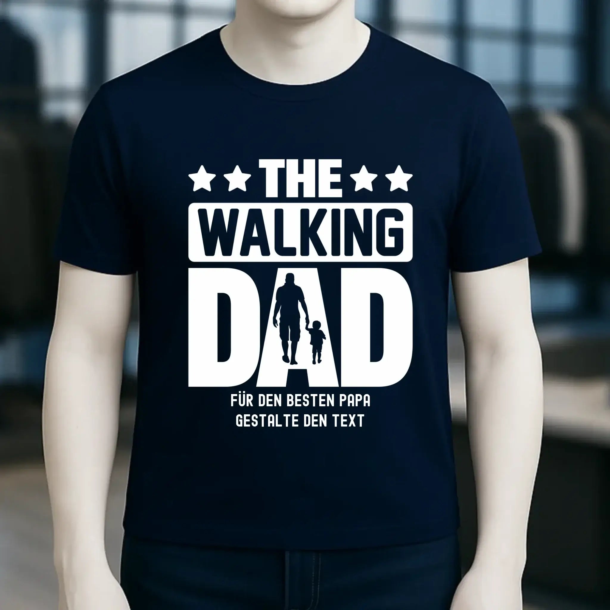 The Walking Dad 2 • Unisex Premium T-Shirt XS-5XL aus Bio-Baumwolle für Damen & Herren • Motivprodukt • personalisiert