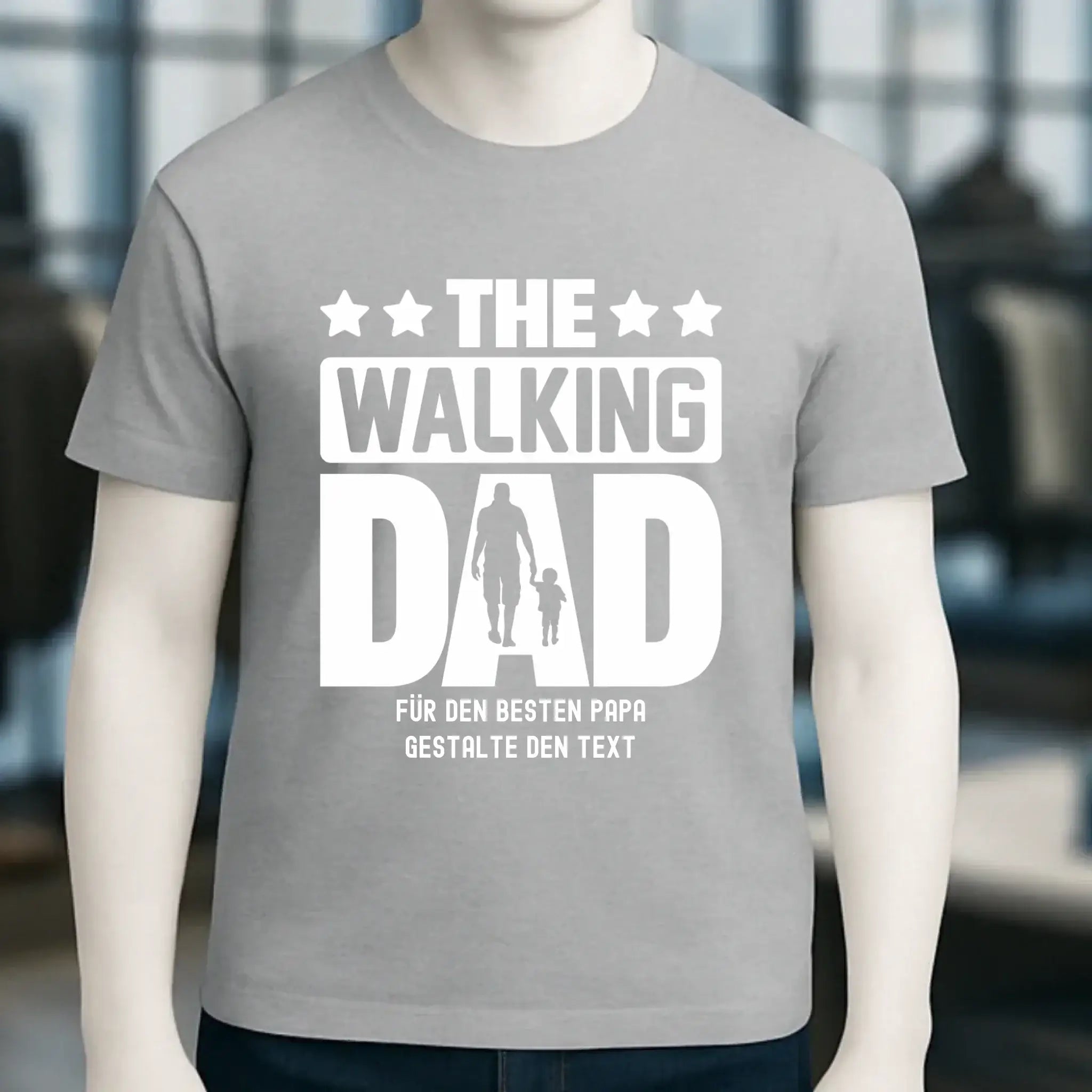 The Walking Dad 2 • Unisex Premium T-Shirt XS-5XL aus Bio-Baumwolle für Damen & Herren • Motivprodukt • personalisiert