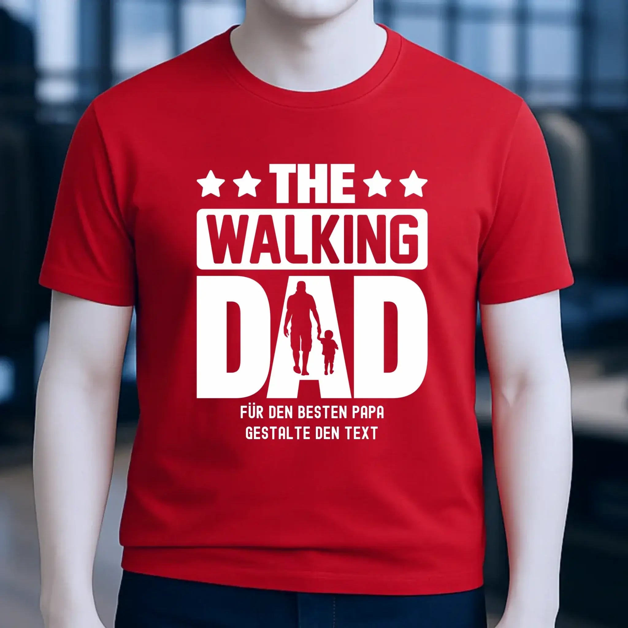 The Walking Dad 2 • Unisex Premium T-Shirt XS-5XL aus Bio-Baumwolle für Damen & Herren • Motivprodukt • personalisiert