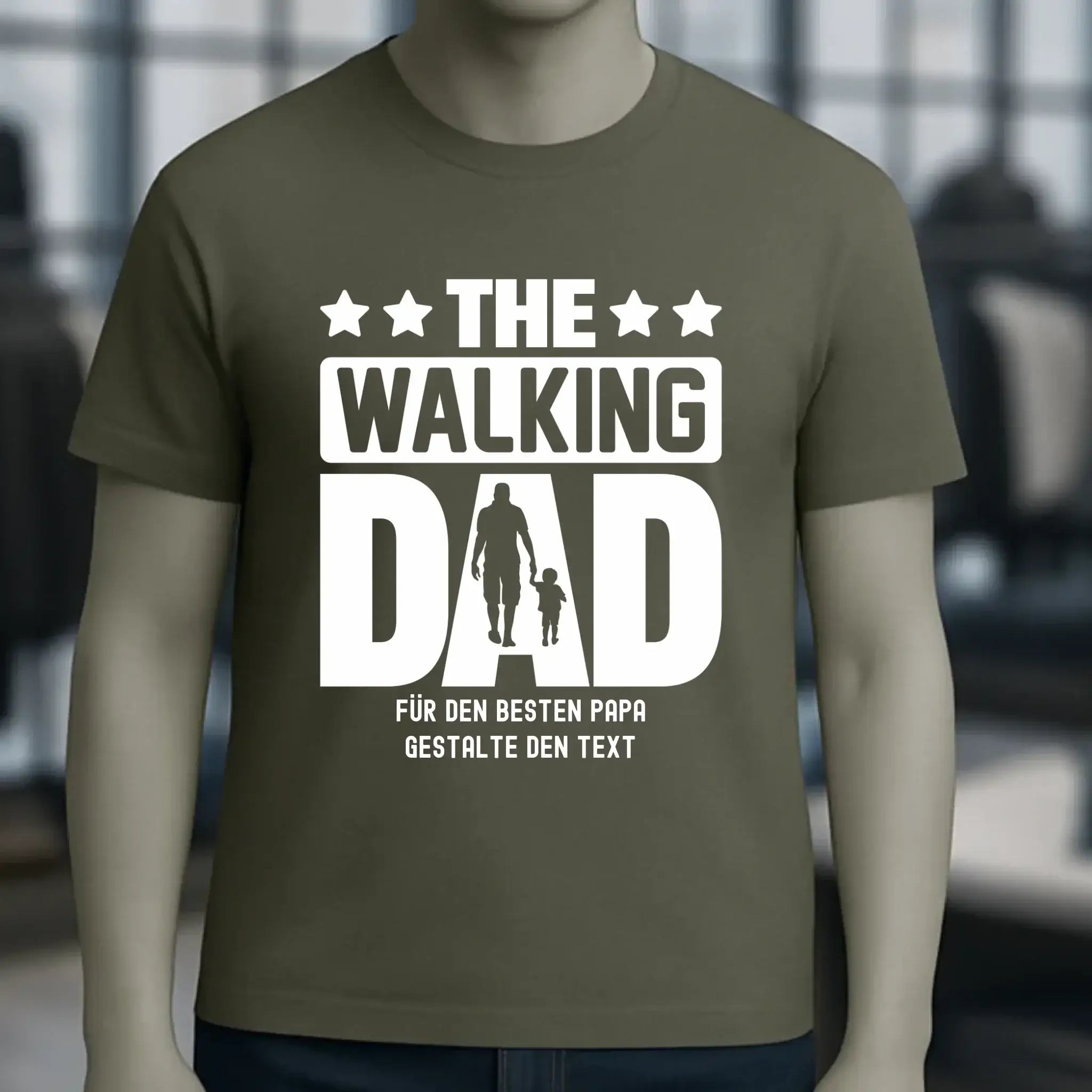 The Walking Dad 2 • Unisex Premium T-Shirt XS-5XL aus Bio-Baumwolle für Damen & Herren • Motivprodukt • personalisiert