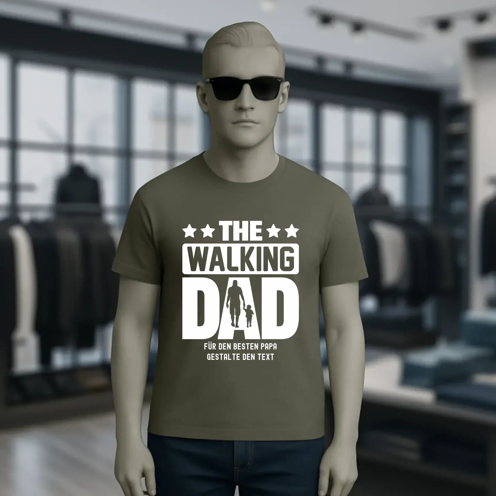 The Walking Dad 2 • Unisex Premium T-Shirt XS-5XL aus Bio-Baumwolle für Damen & Herren • Motivprodukt • personalisiert